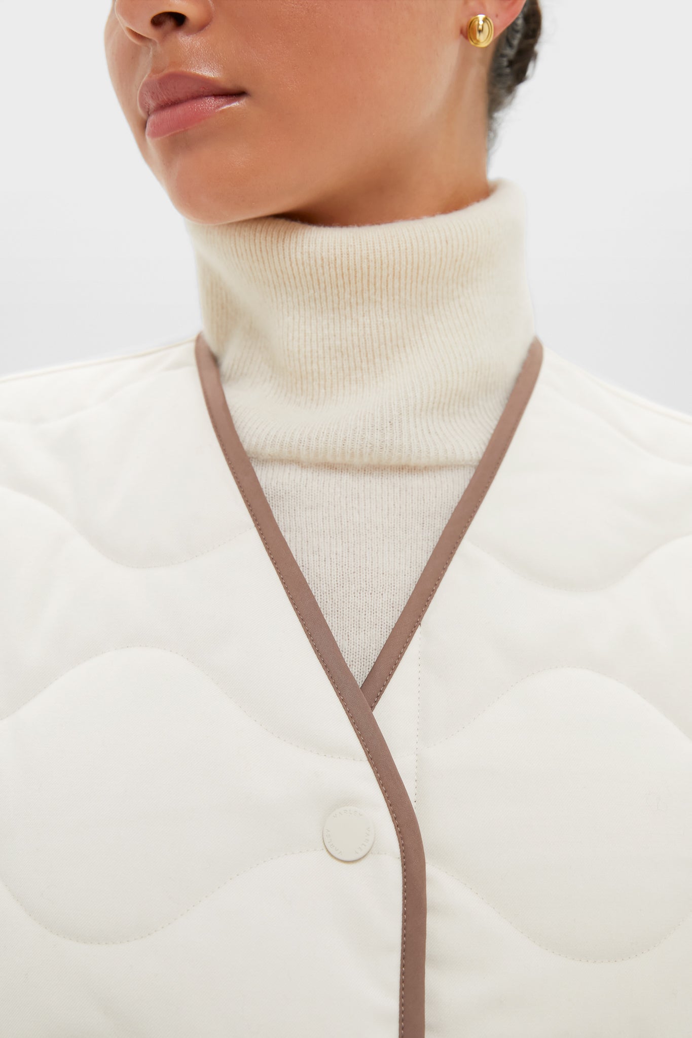 Ash Taupe and Birch Lori Reversible Gilet-Get Girly