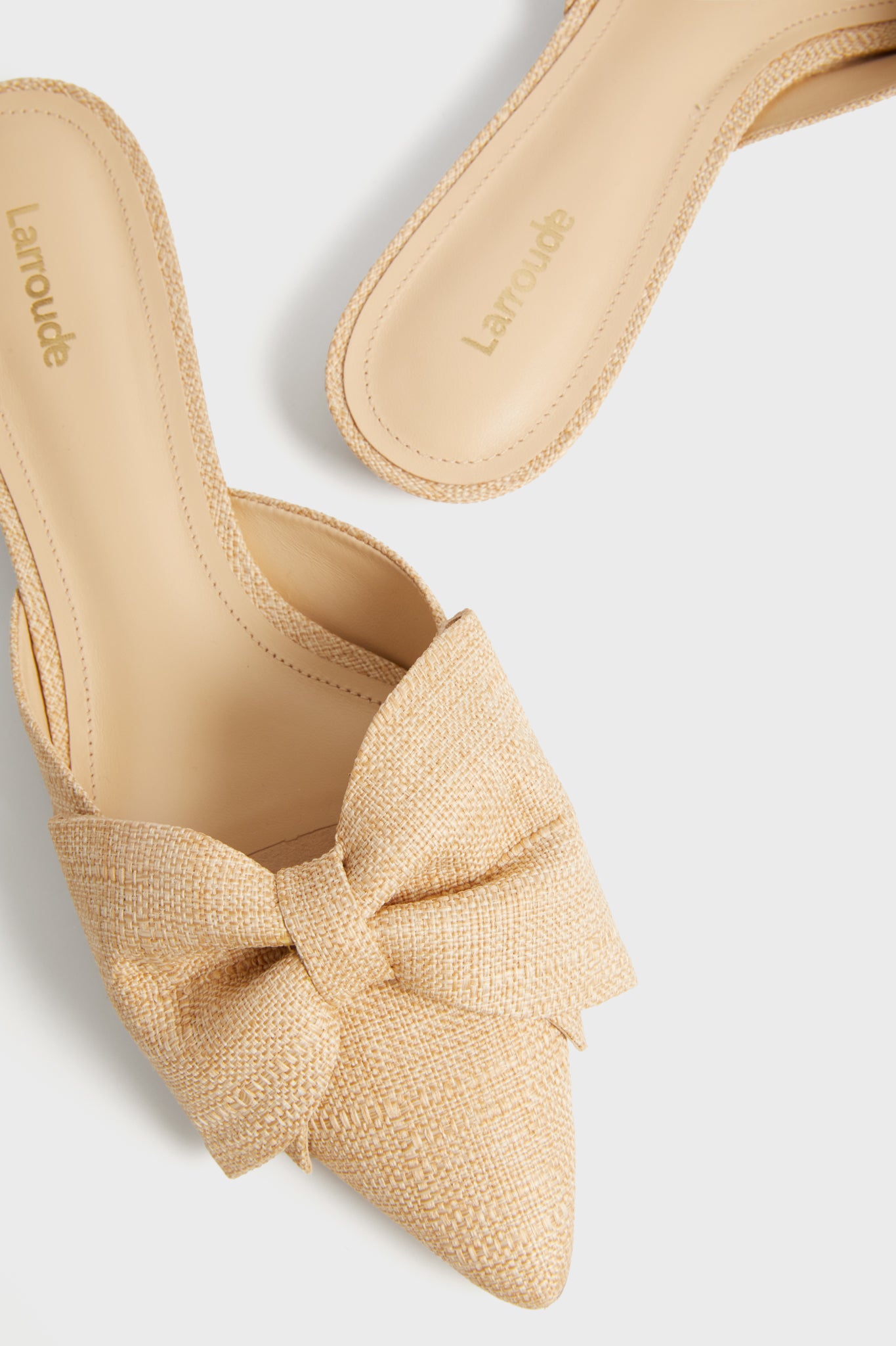 Beige Raffia Elle Flats-Get Girly