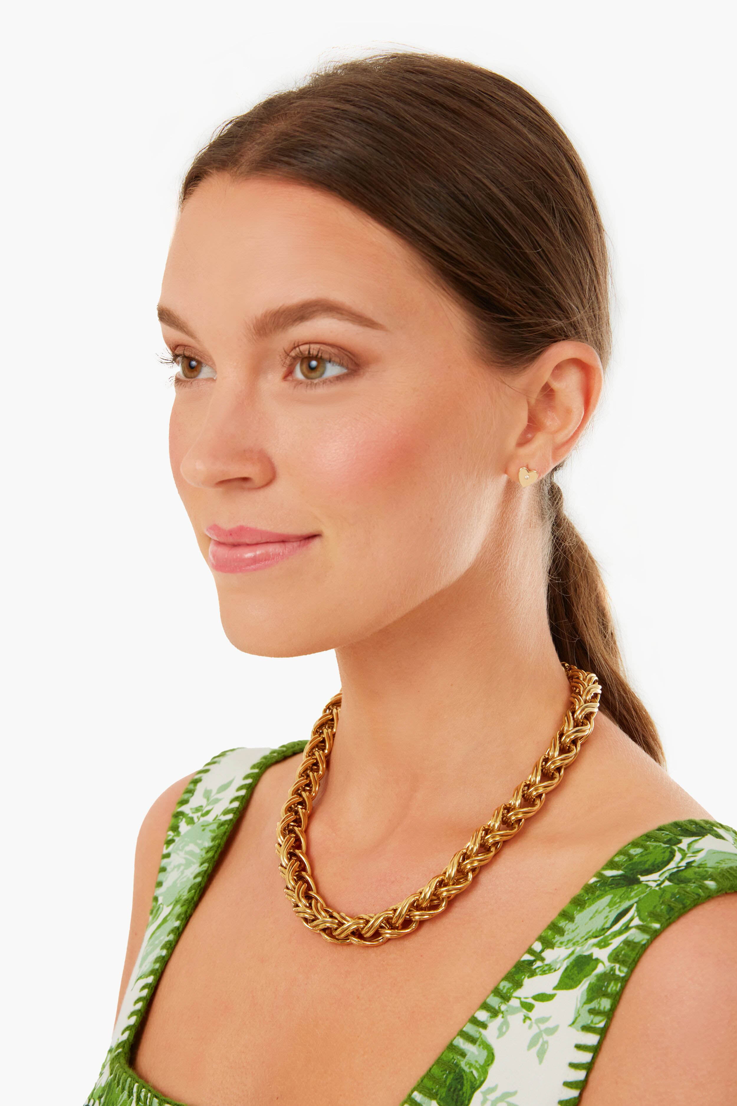 14K Gold Heart Studs-Get Girly