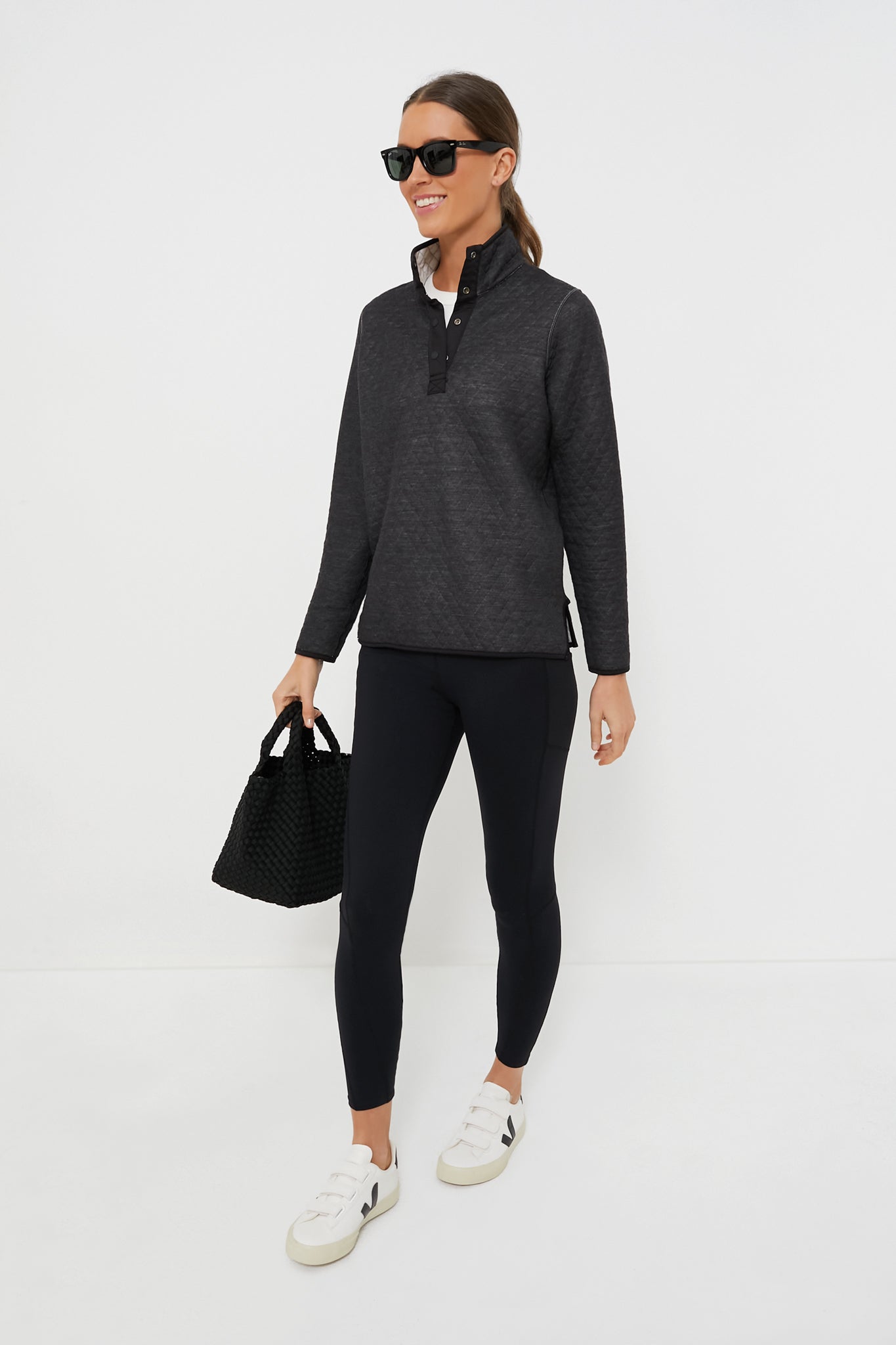 White and Black Corbet Reversible Pullover-Get Girly