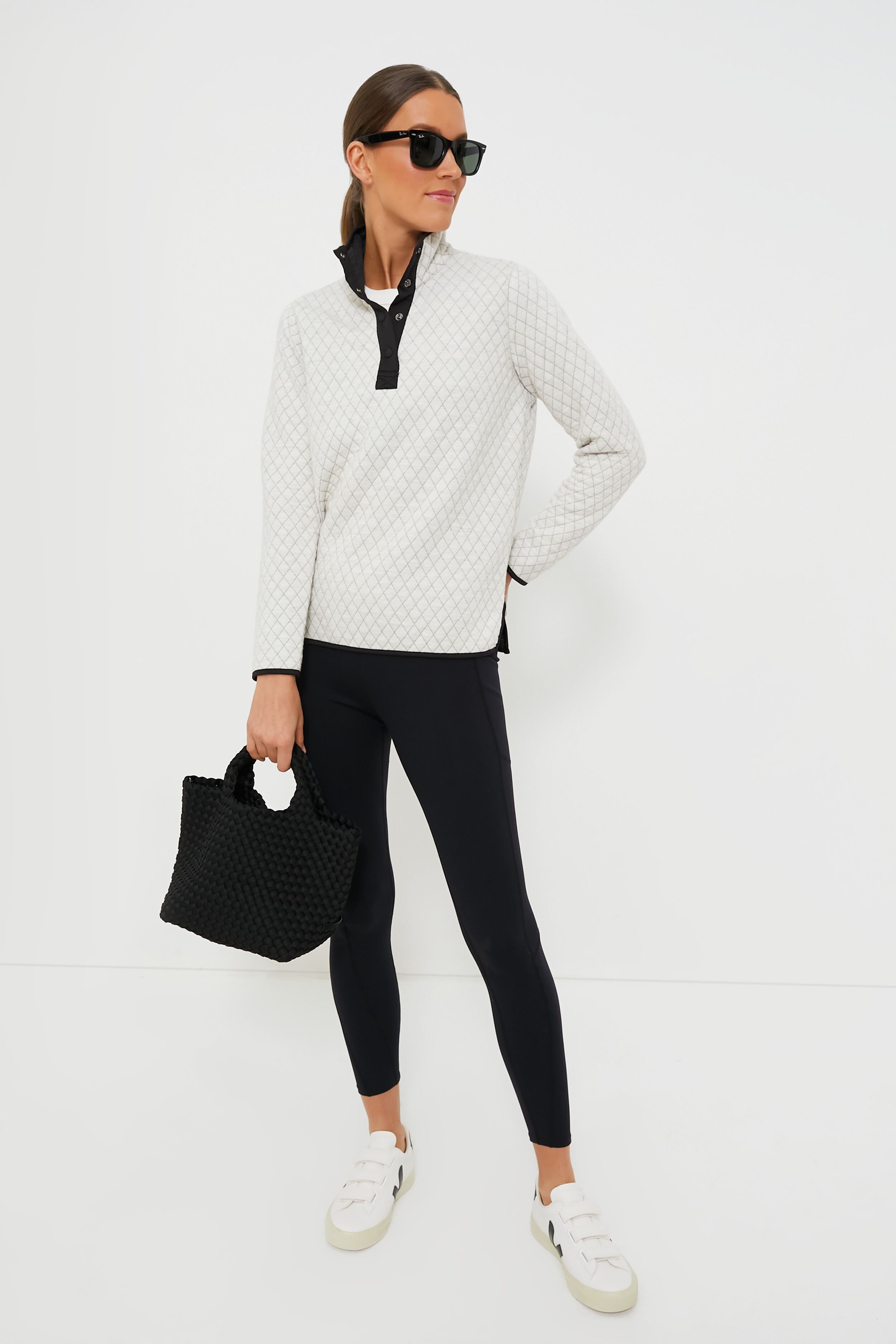 White and Black Corbet Reversible Pullover-Get Girly