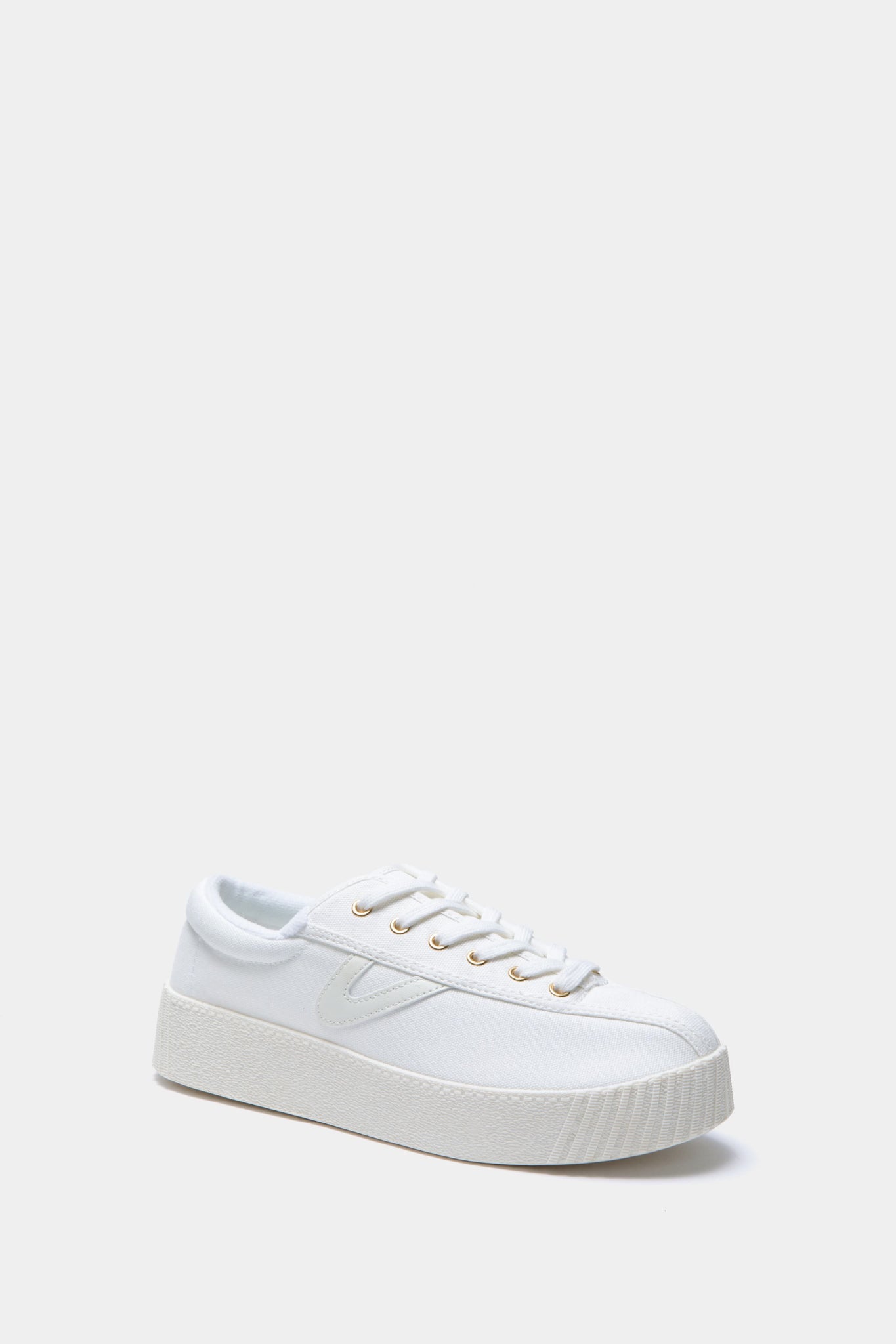 White Nylite Bold Plus Canvas Sneakers-Get Girly