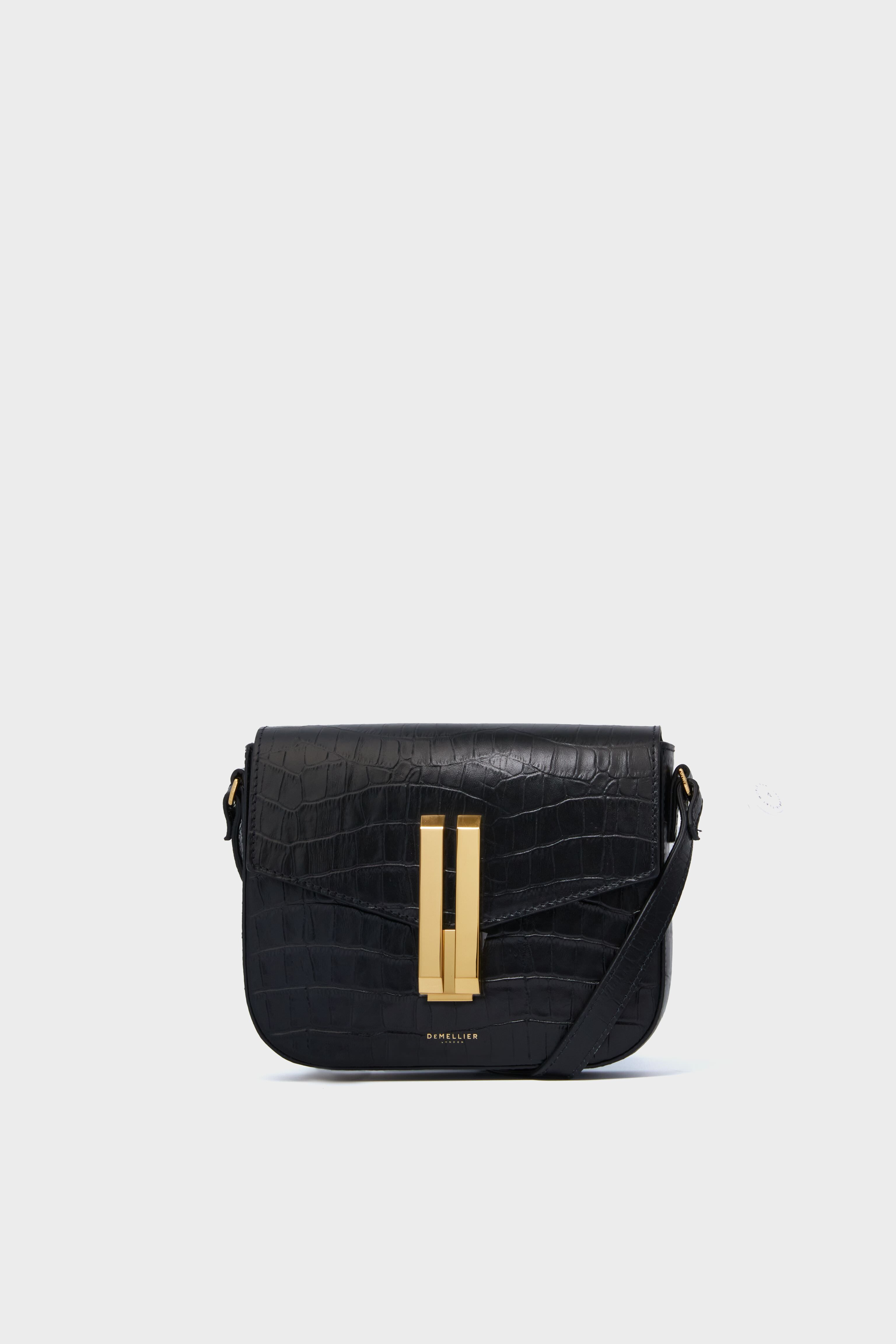 Black Croc Small Vancouver Bag-Get Girly