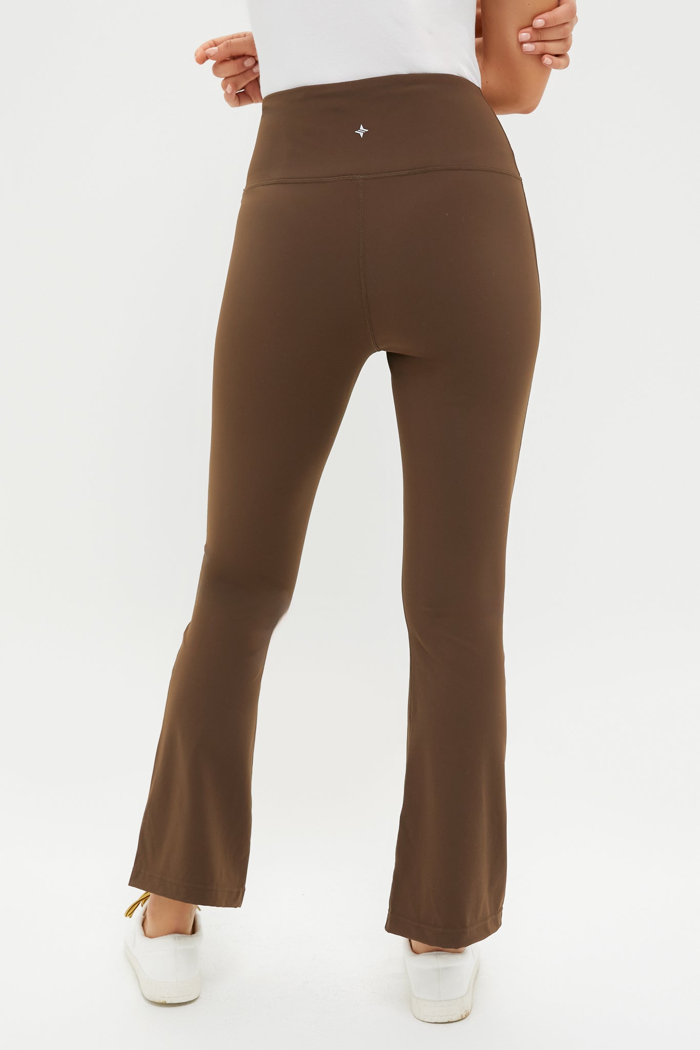 Chocolate Brown High Rise Compression Spandex Millie Yoga Pant-Get Girly