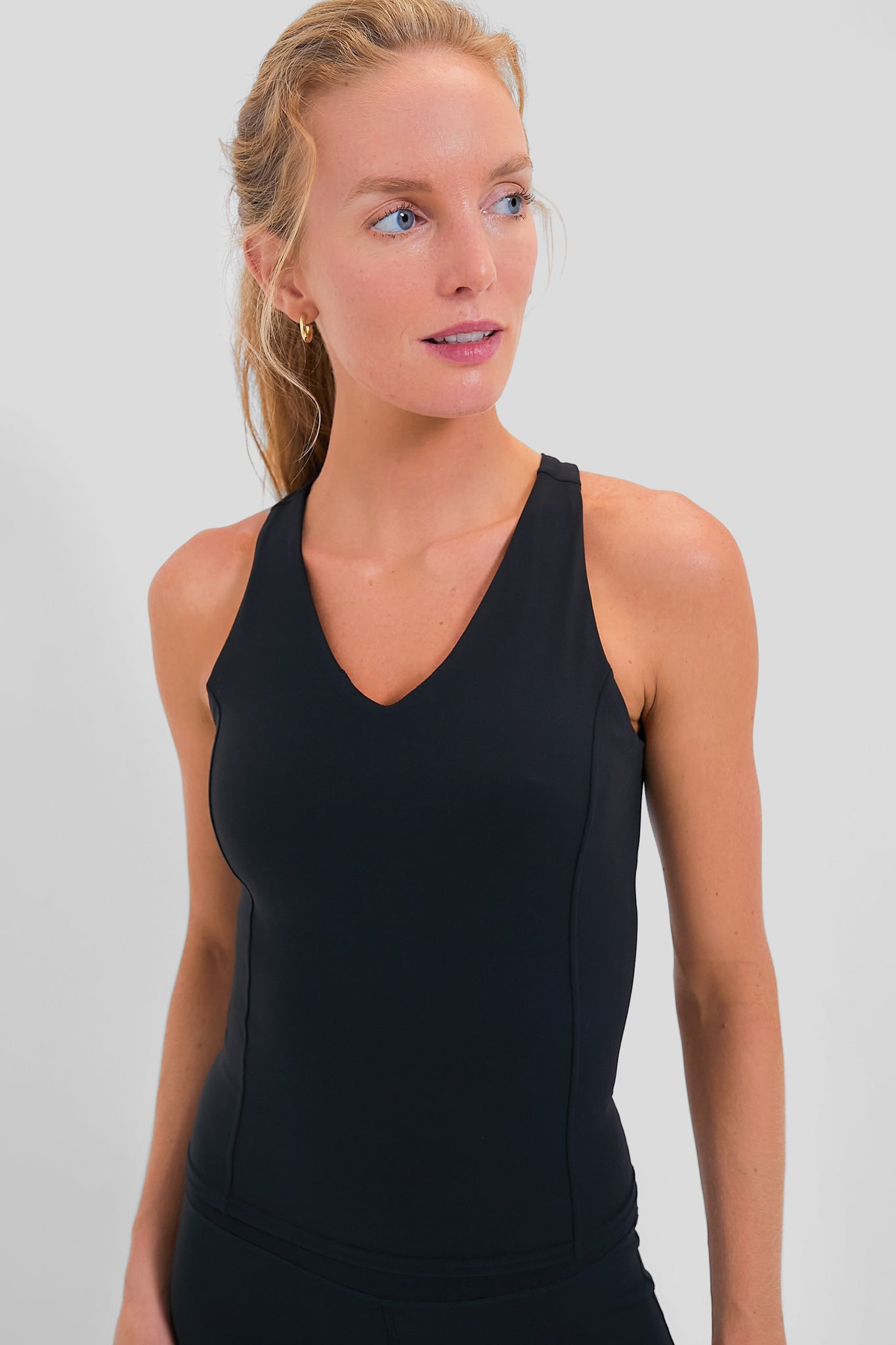 Black Compression Spandex Lena Tank-Get Girly
