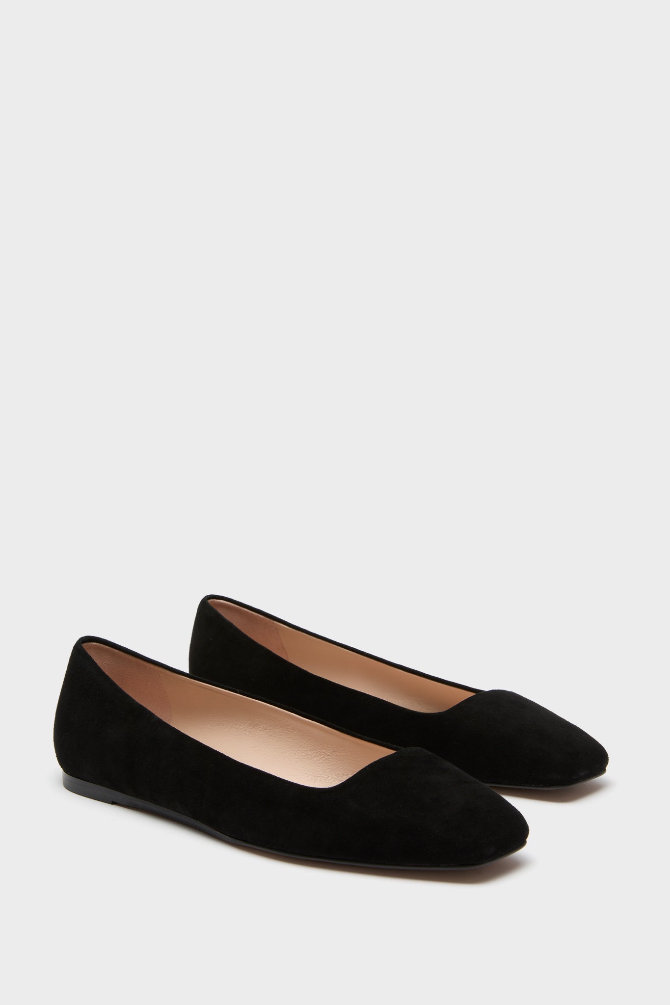 Black Suede Nadia Flats-Get Girly