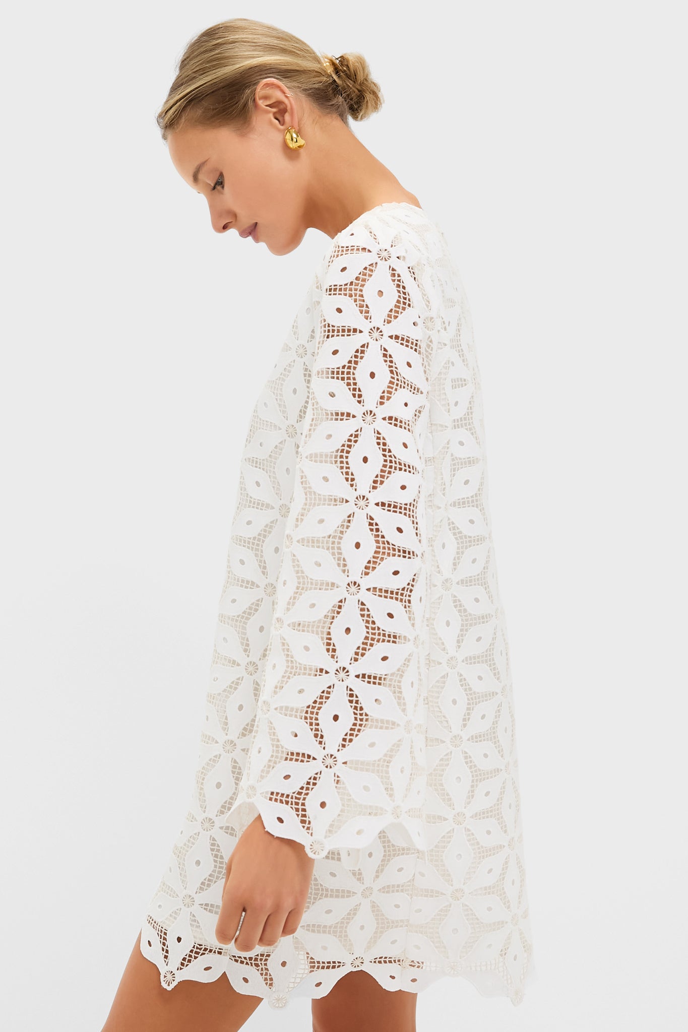 White Floral Lace Camilla Dress-Get Girly