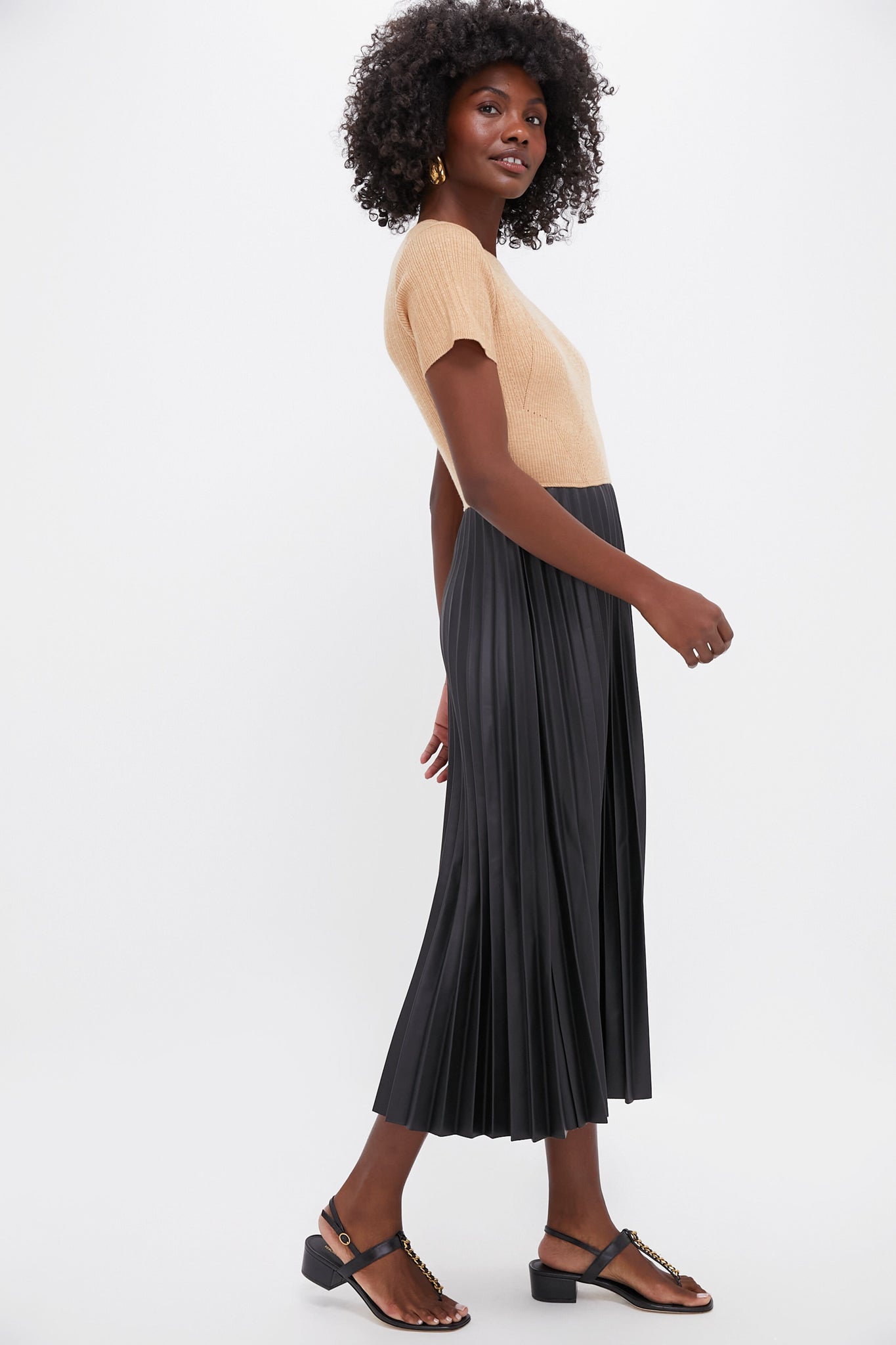 Black Mixed Media Tiffany Dress-Get Girly