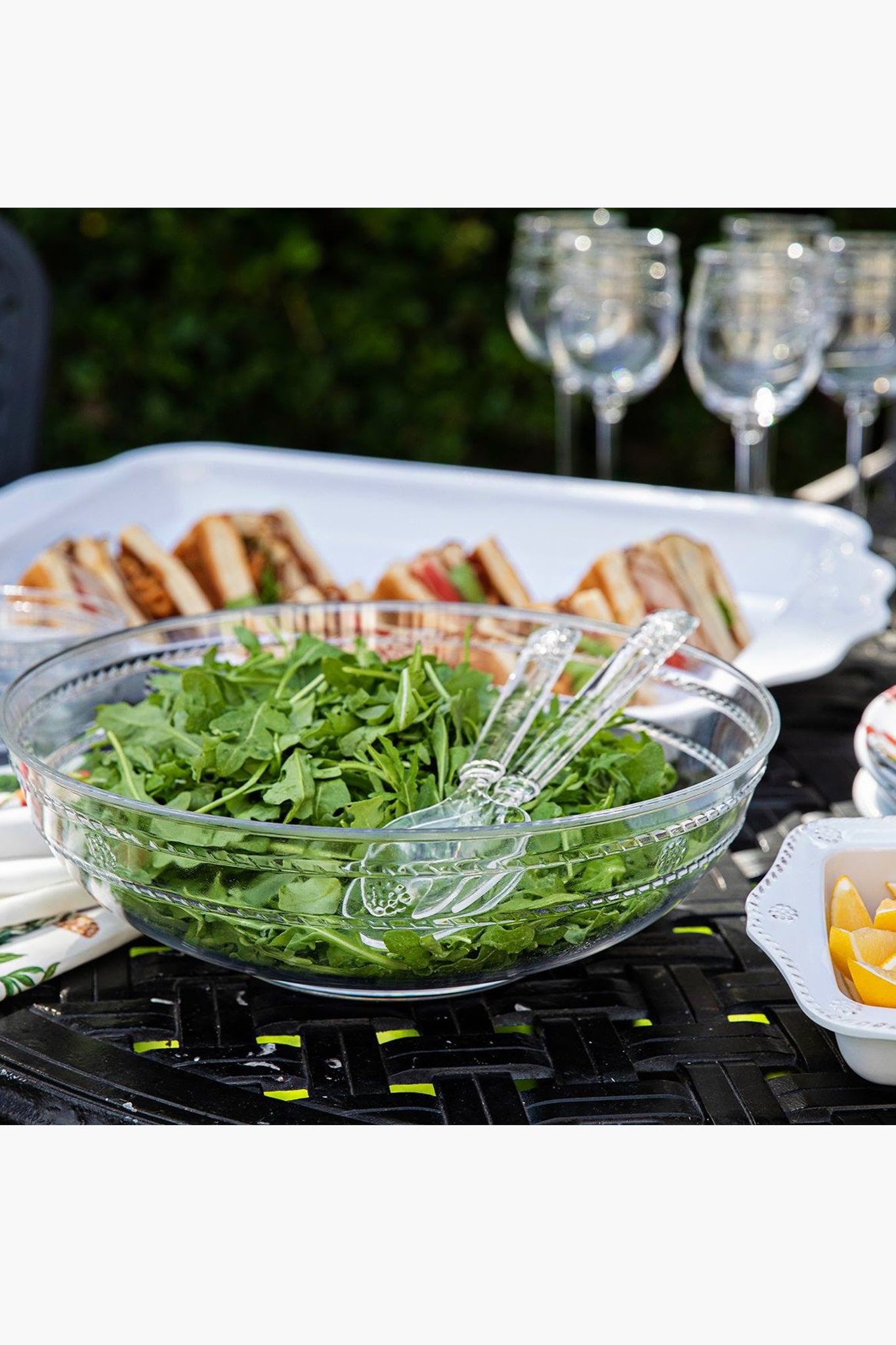 Isabella Acrylic Salad Servers-Get Girly