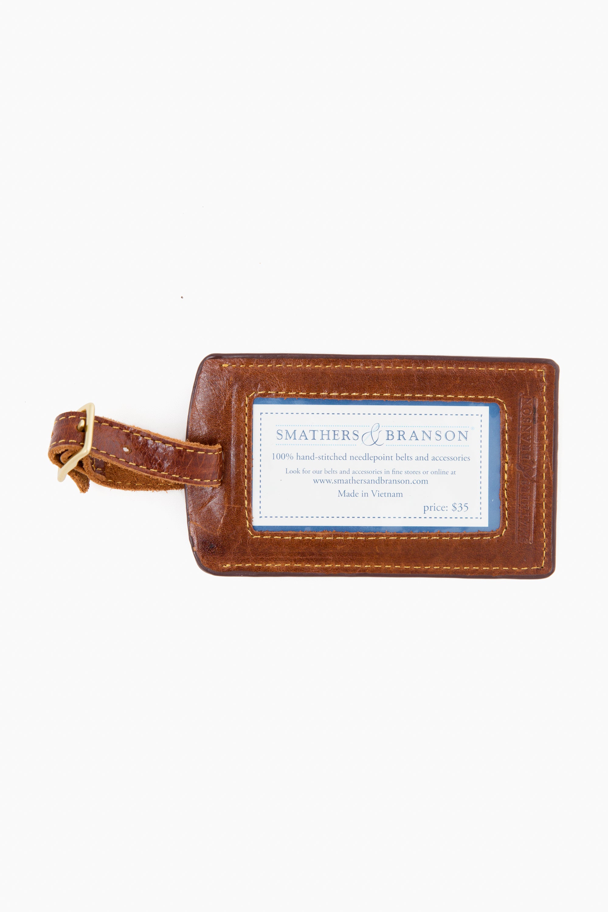 American Flag Needlepoint Luggage Tag-Get Girly