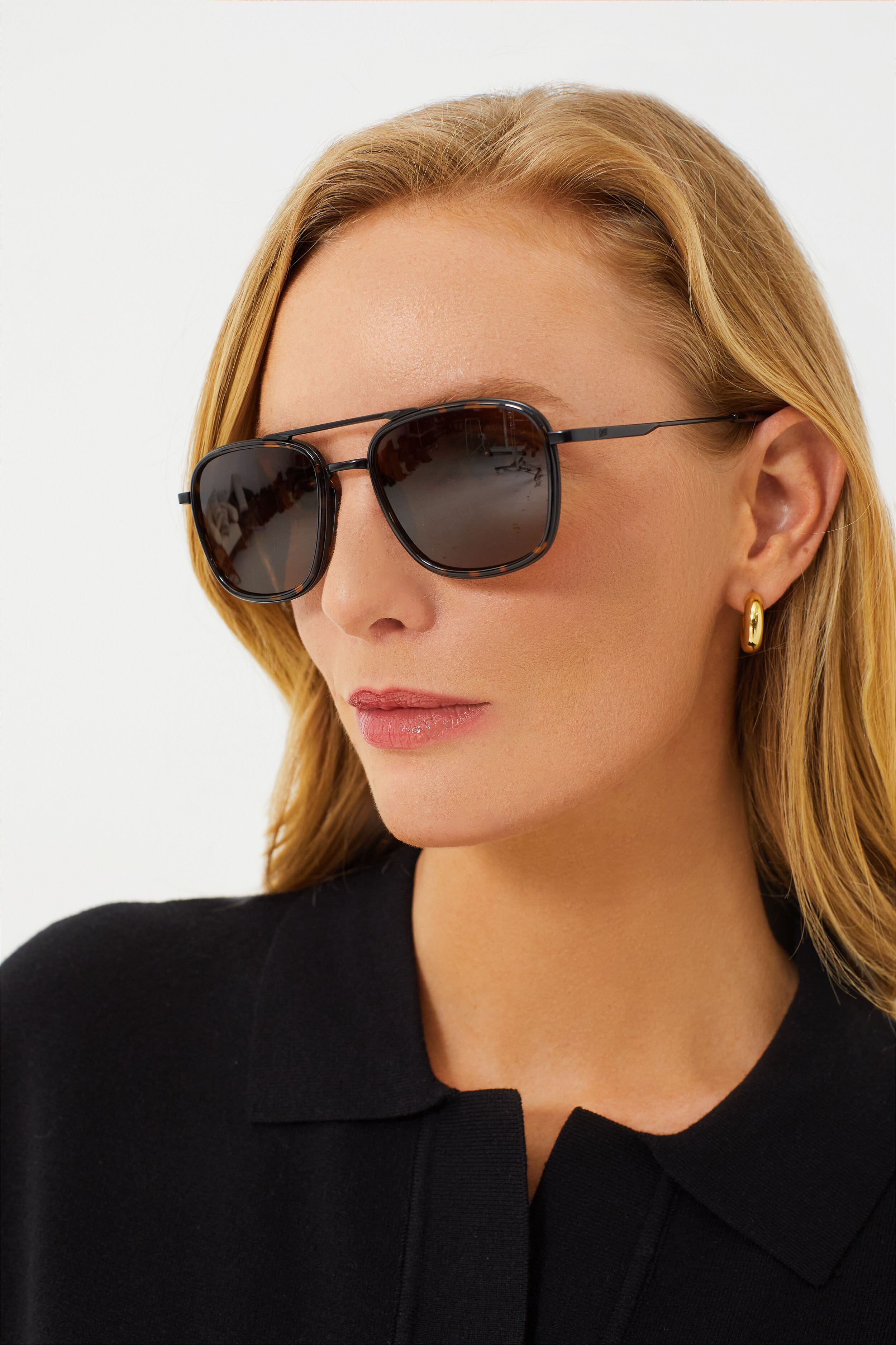 Tortoise Amber Estero Polarized Sunglasses-Get Girly