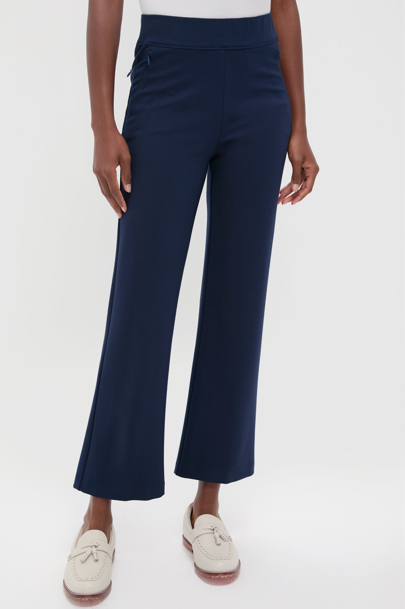 Navy 28 Inch Compression September Pant-Get Girly