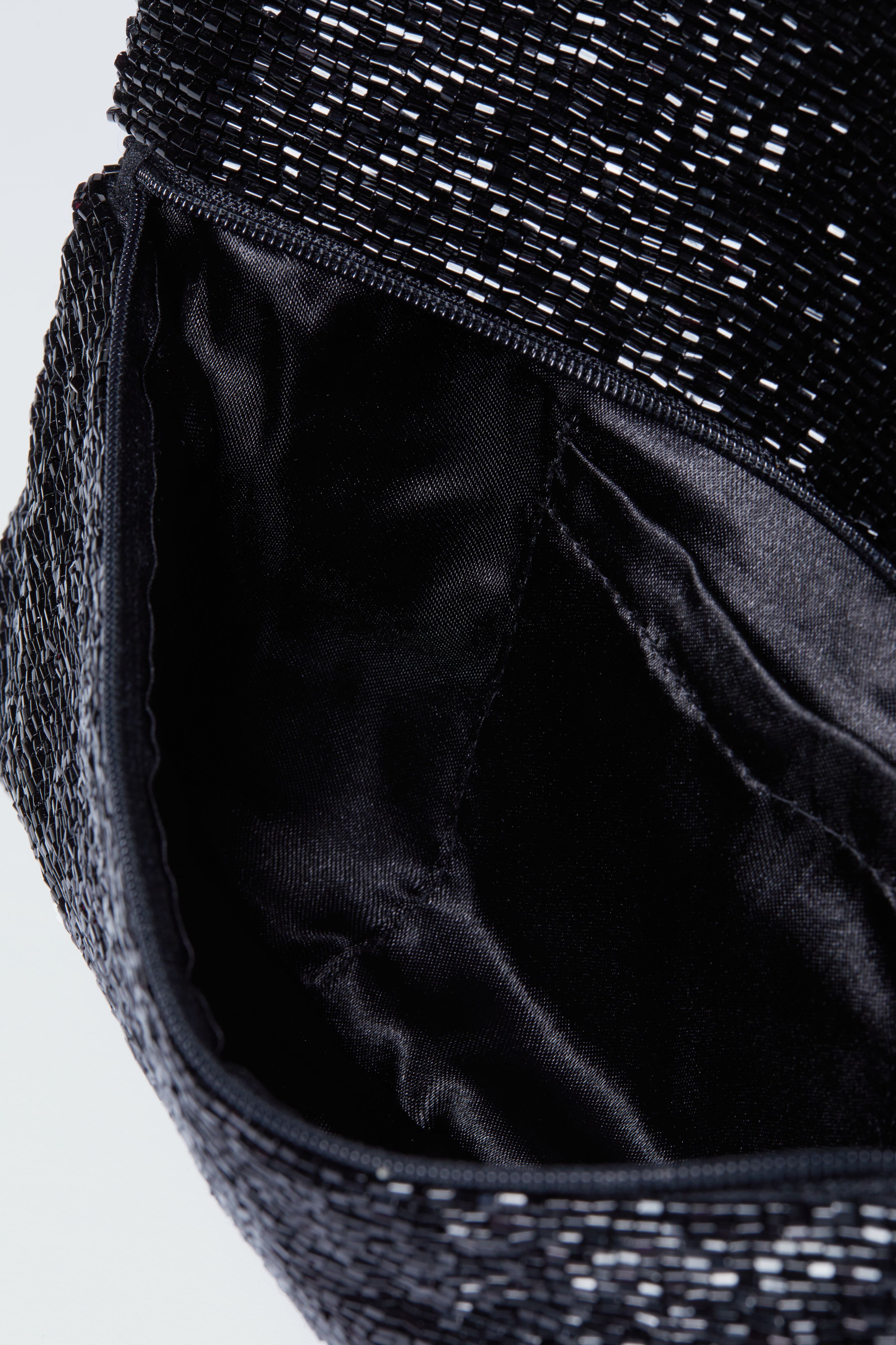 Black Beaded Clutch-Get Girly