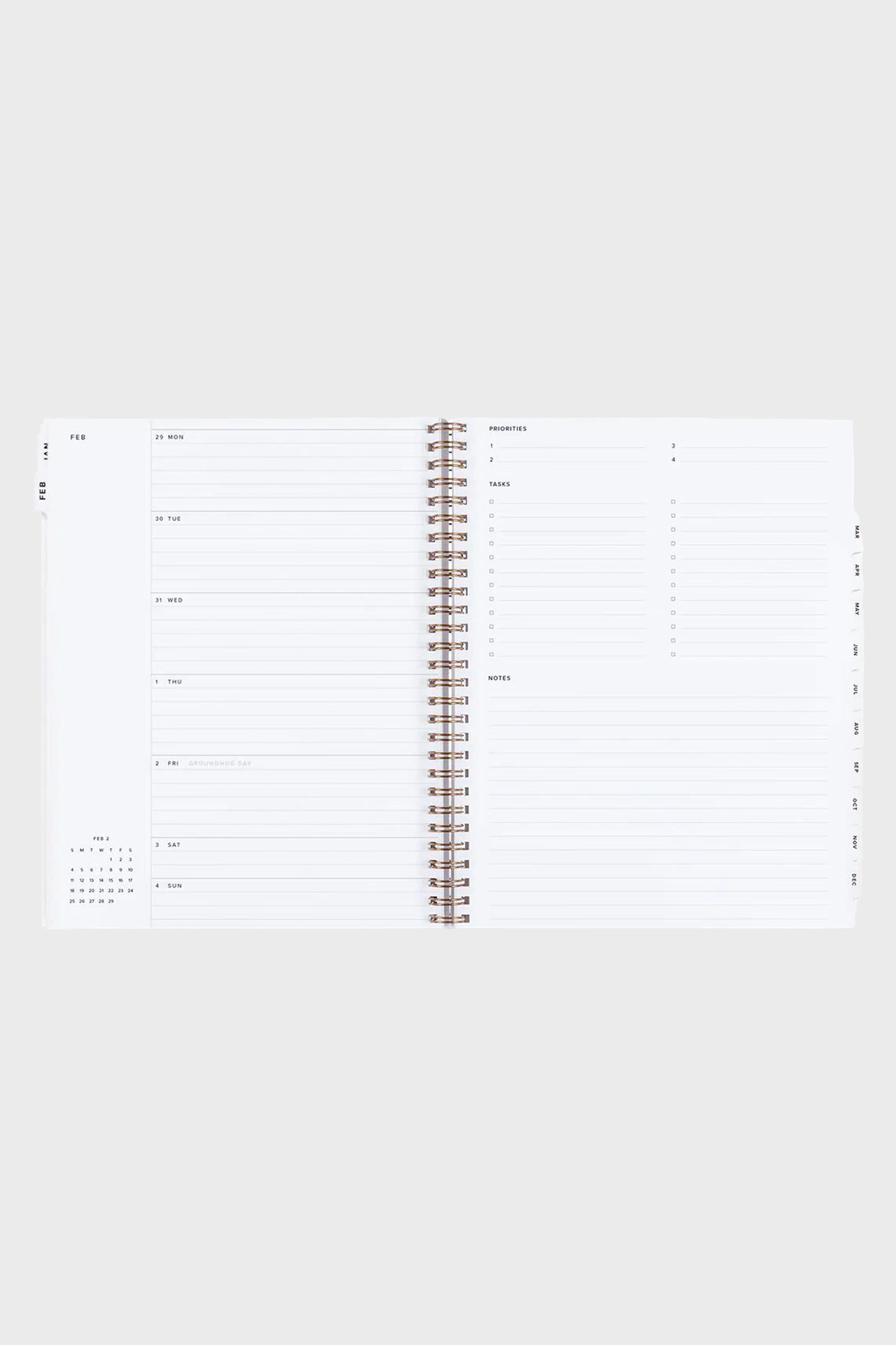 2024 Hunter Green Yearly Task Planner-Get Girly