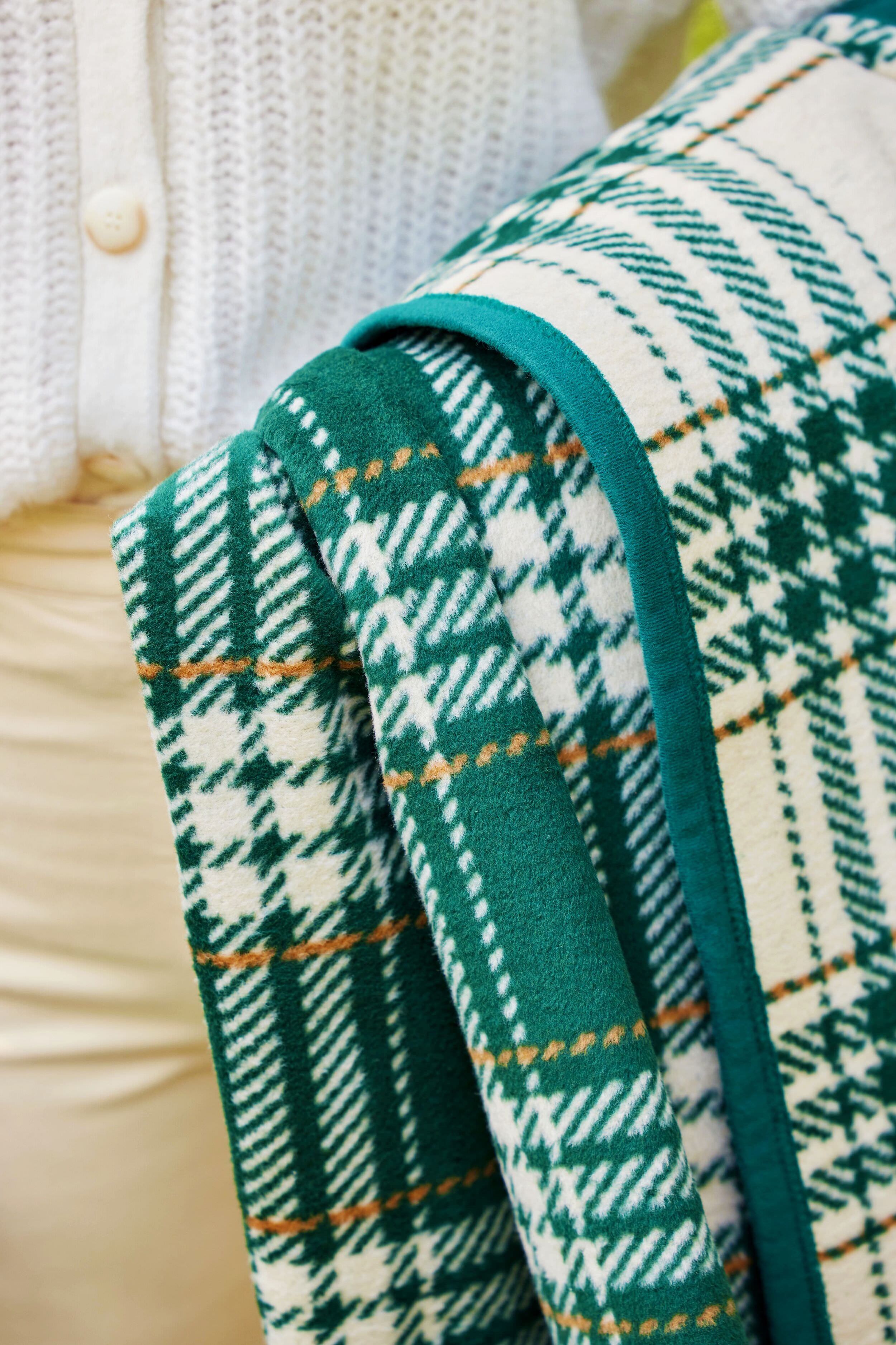 Autumn Plaid Evergreen Blanket-Get Girly