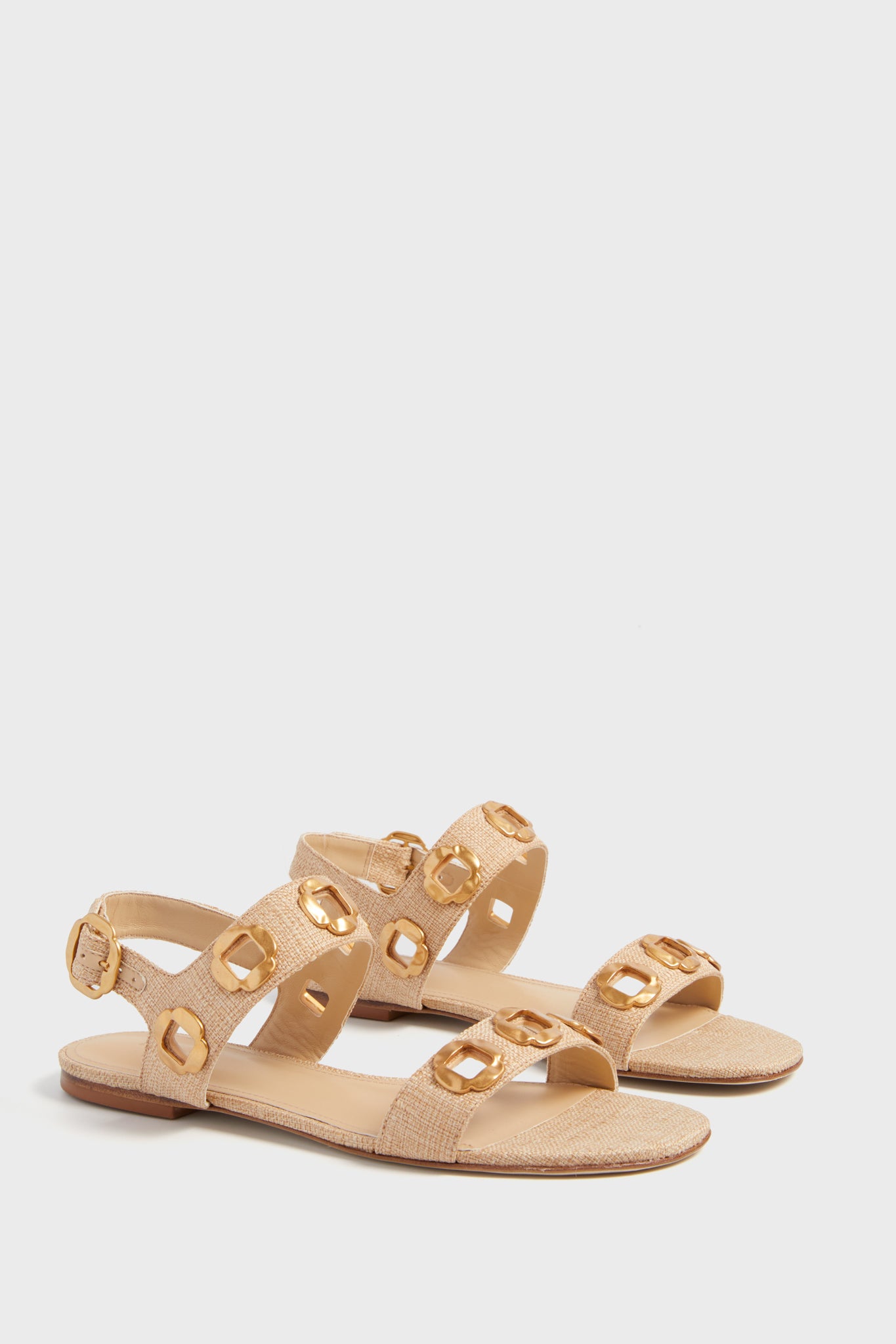 Beige Raffia Milan Flats-Get Girly