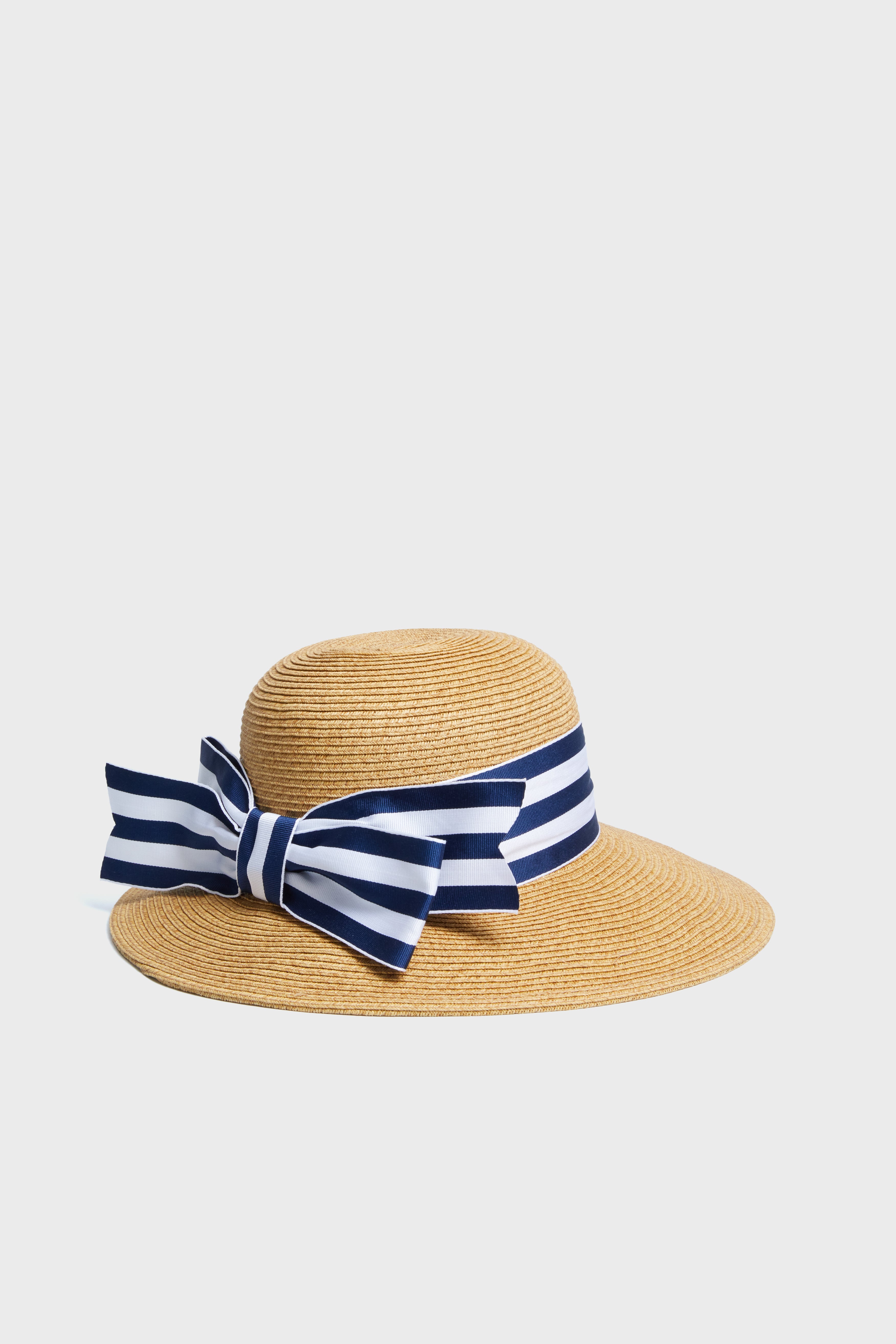 Exclusive Striped Packable Wide Bow Sunhat-Get Girly