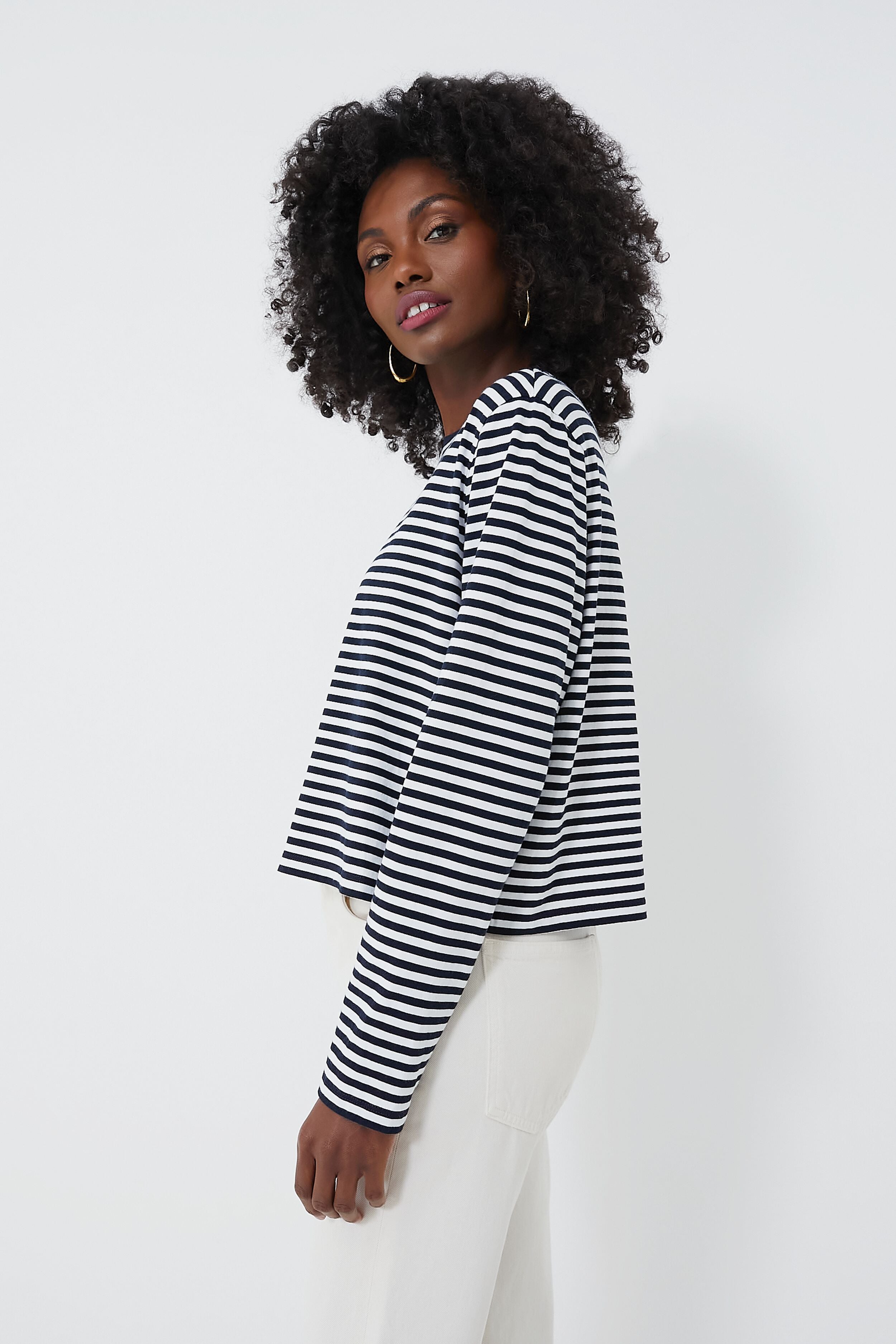 The Navy and White Venice Tee-Get Girly