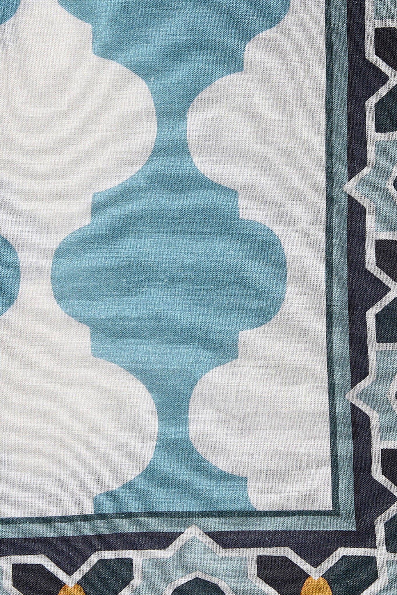 Blue Plaza Large Tablecloth (180x350)-Get Girly