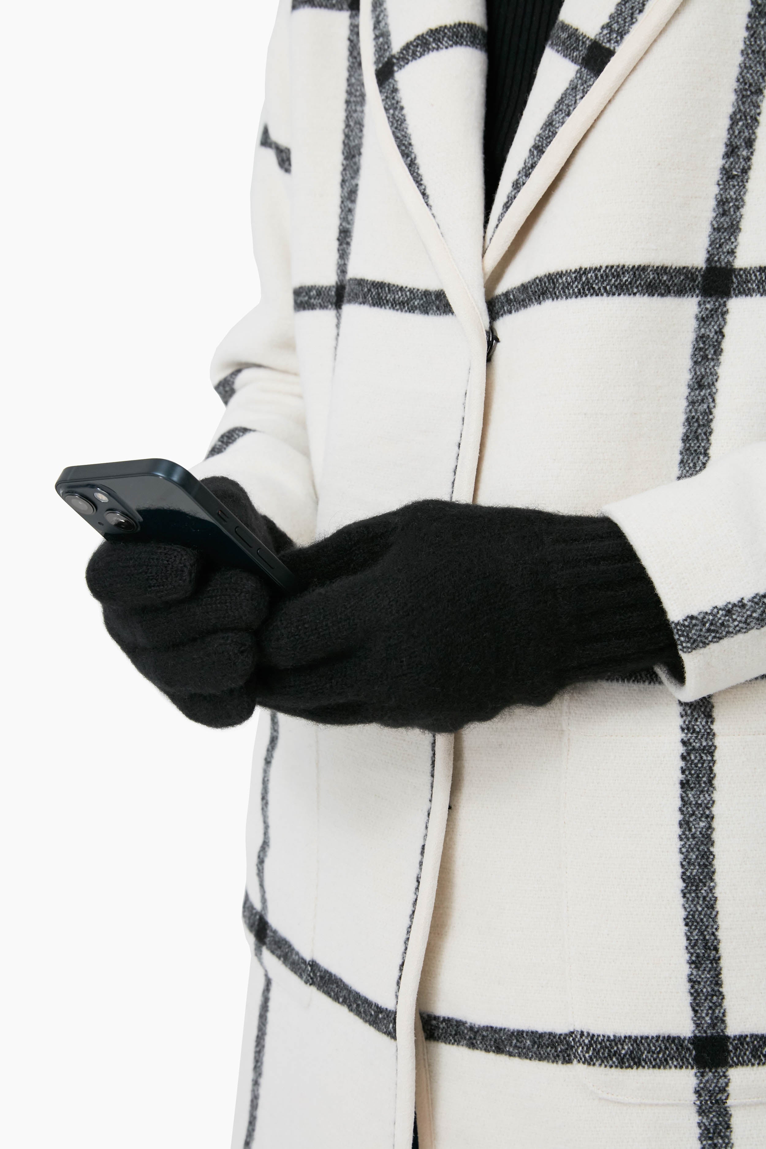 Black Cashmere Texting Gloves-Get Girly