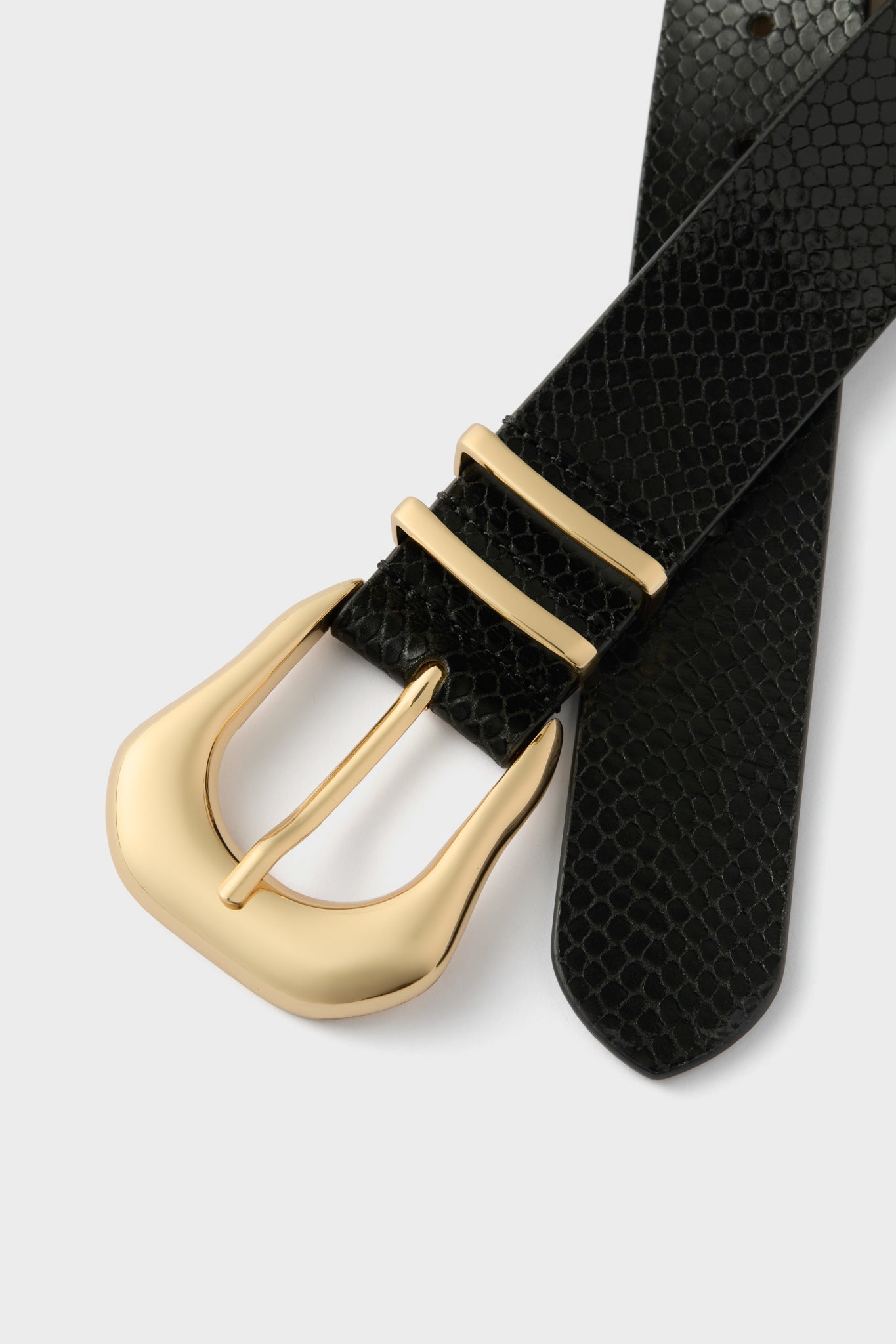 Black and Gold Koda Python Belt-Get Girly