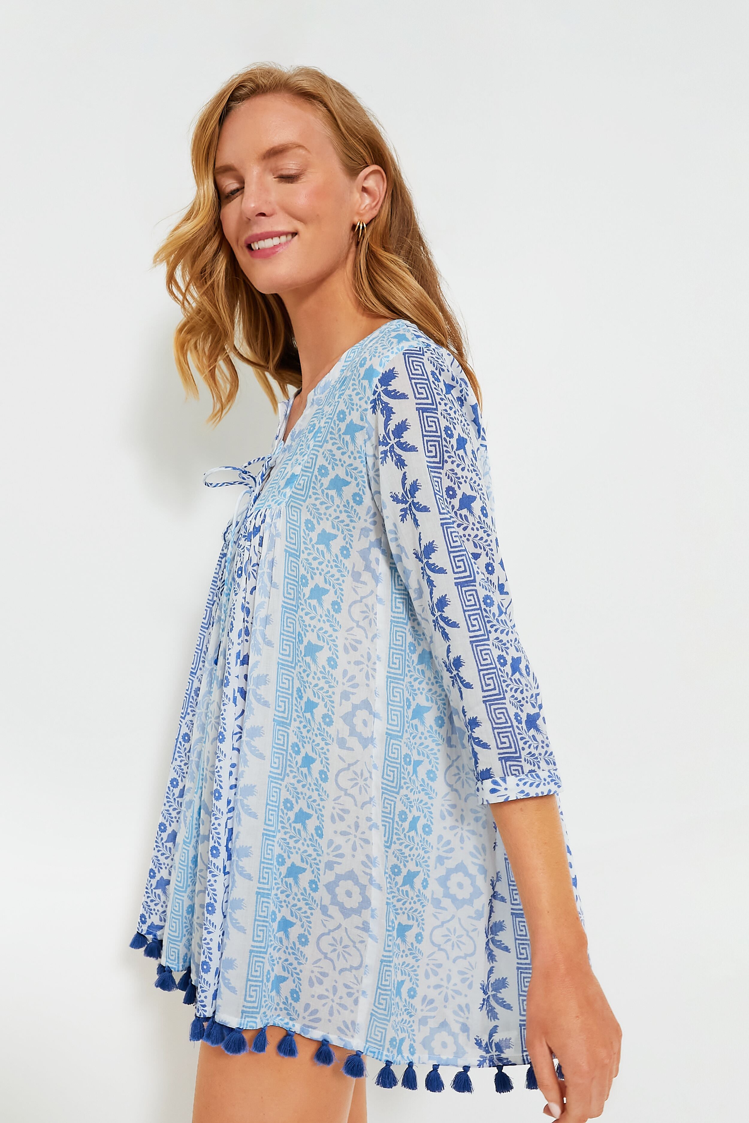 Blue Chichi Seychelles Short Tunic-Get Girly