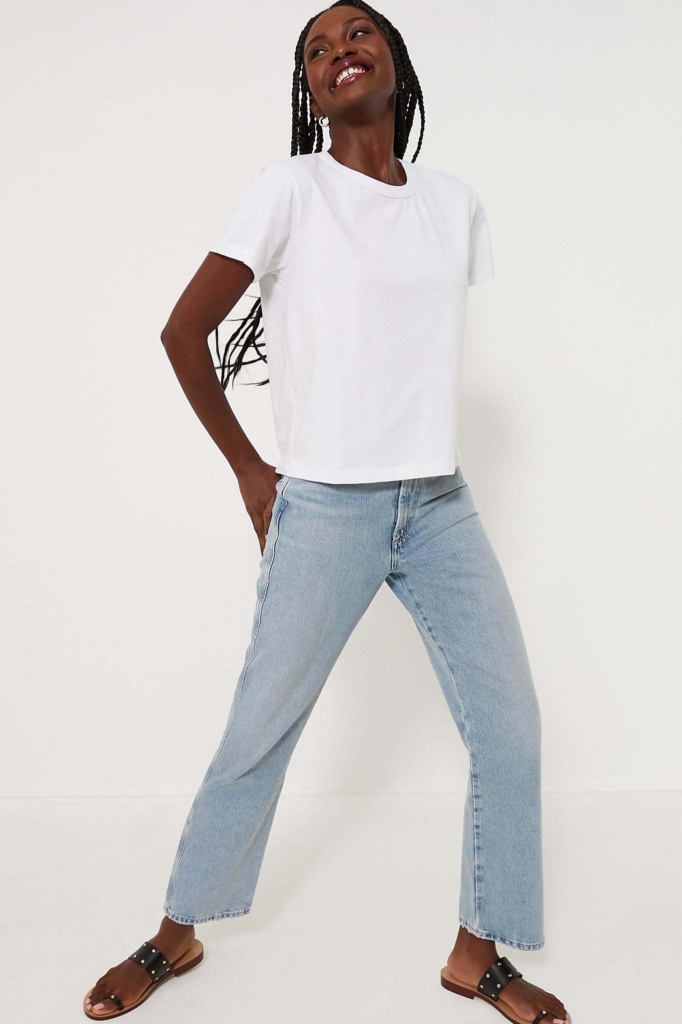 White Margo Tee-Get Girly