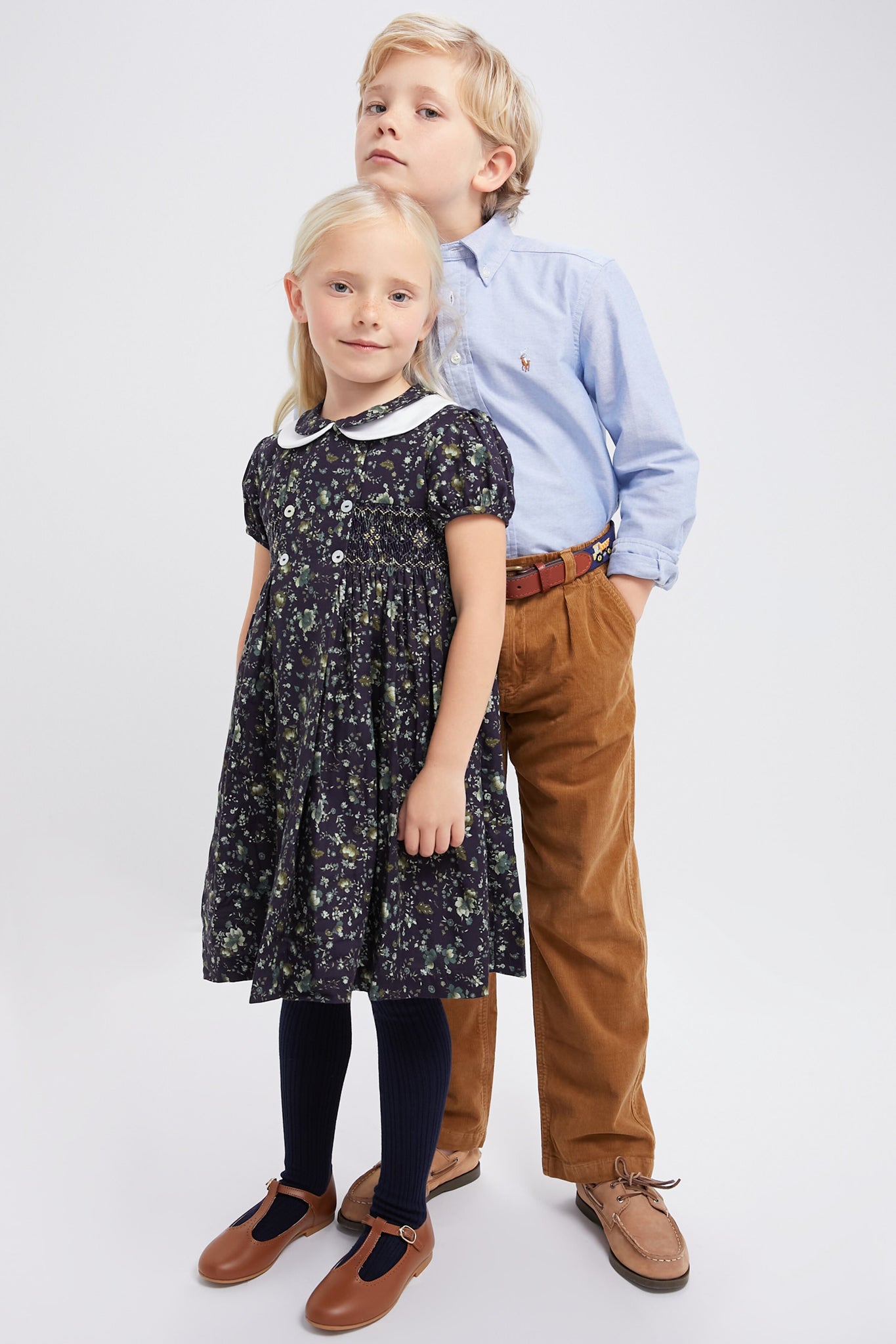 Boys Blue Long-Sleeve Oxford Button-Down Sportshirt-Get Girly