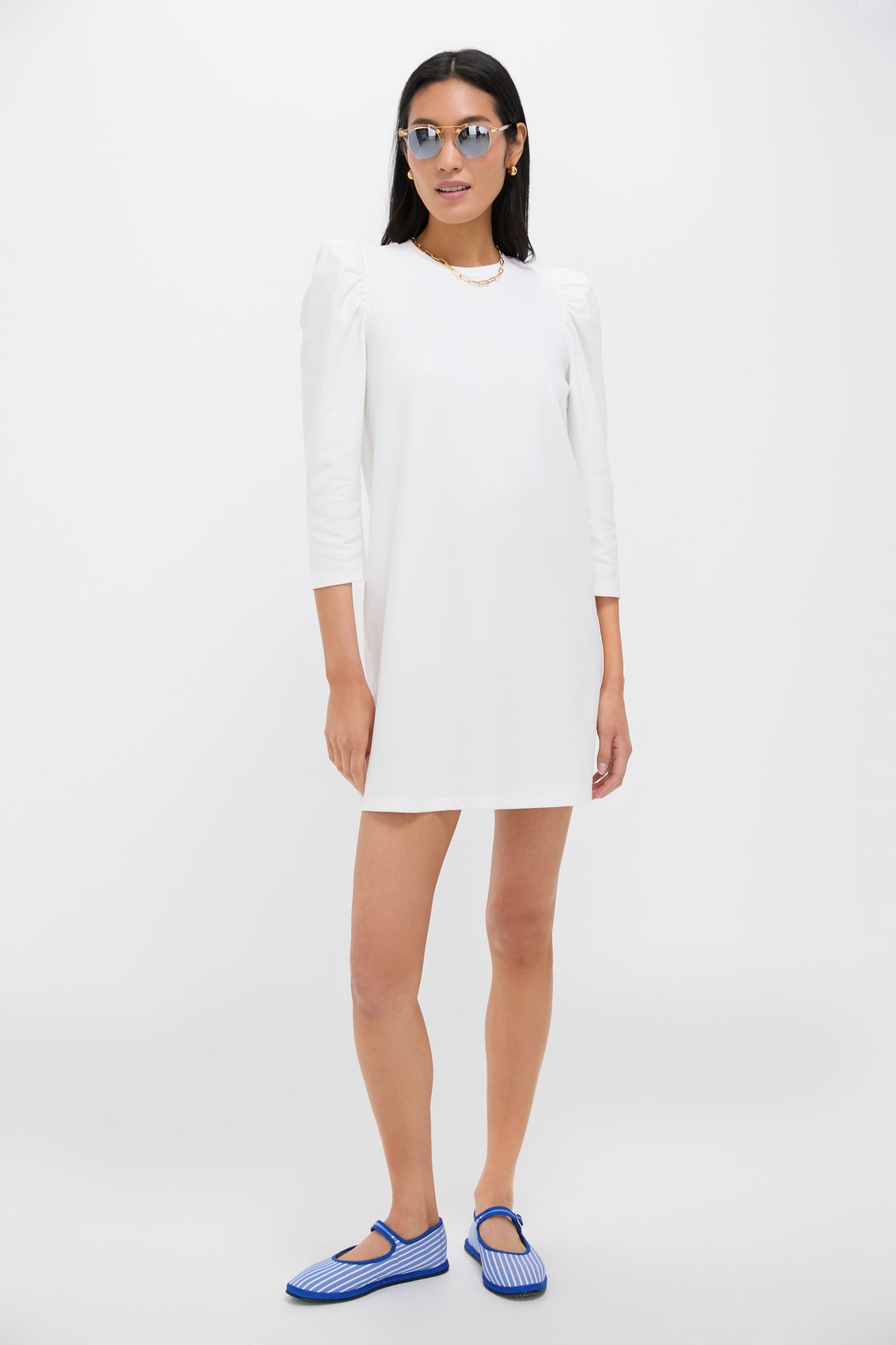 White Vesty Mini Dress-Get Girly