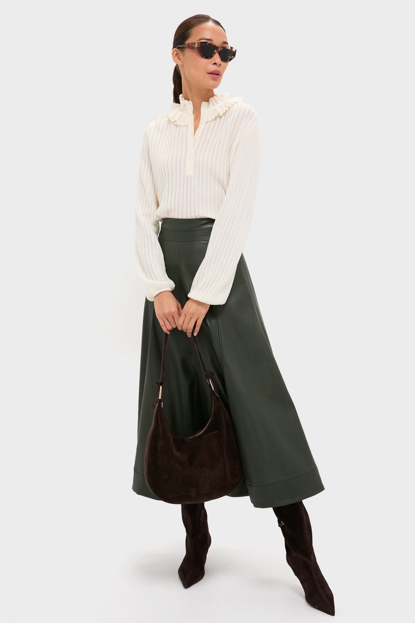 Natural Longchamp Top-Get Girly