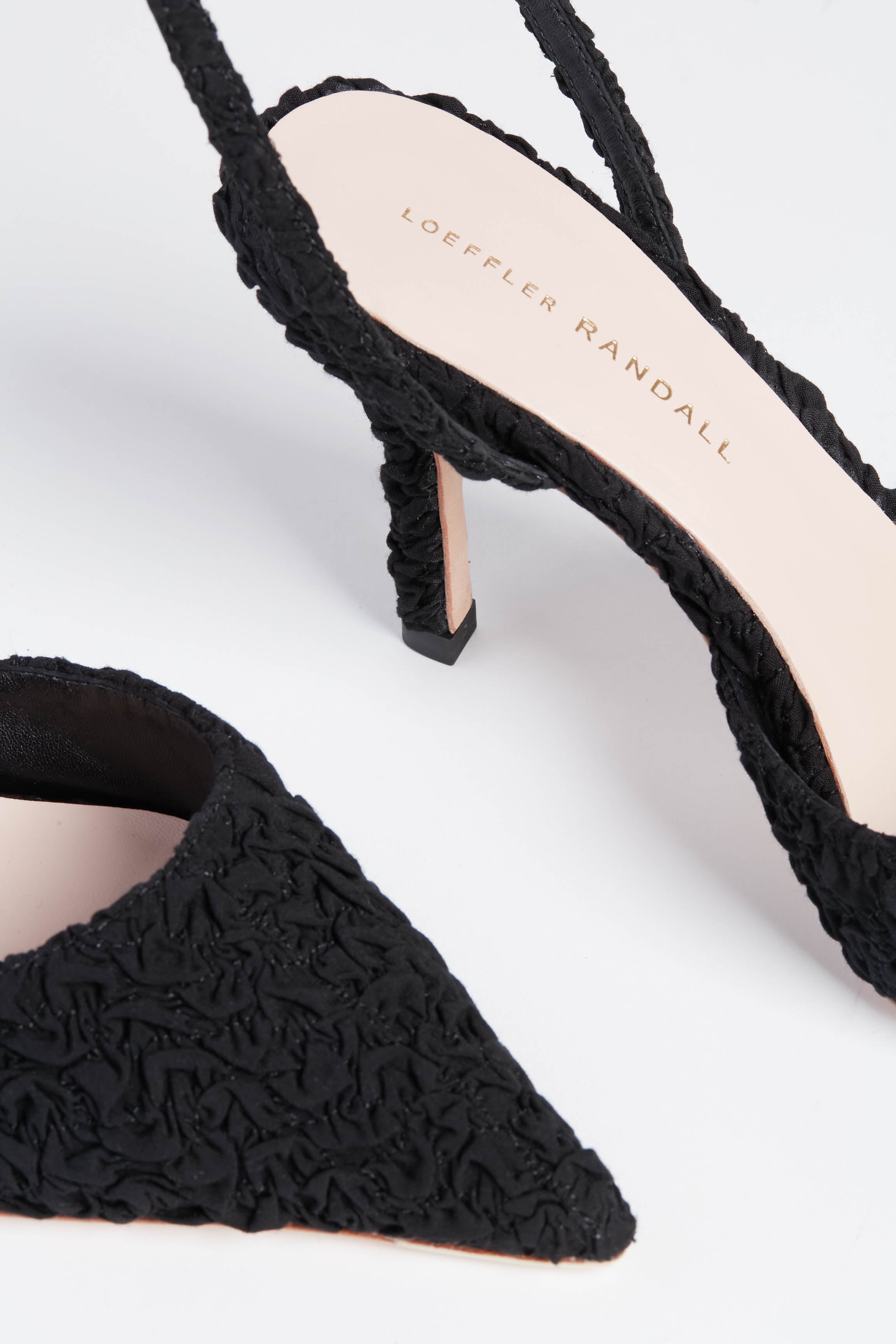 Black Puckered Jaden Heels-Get Girly