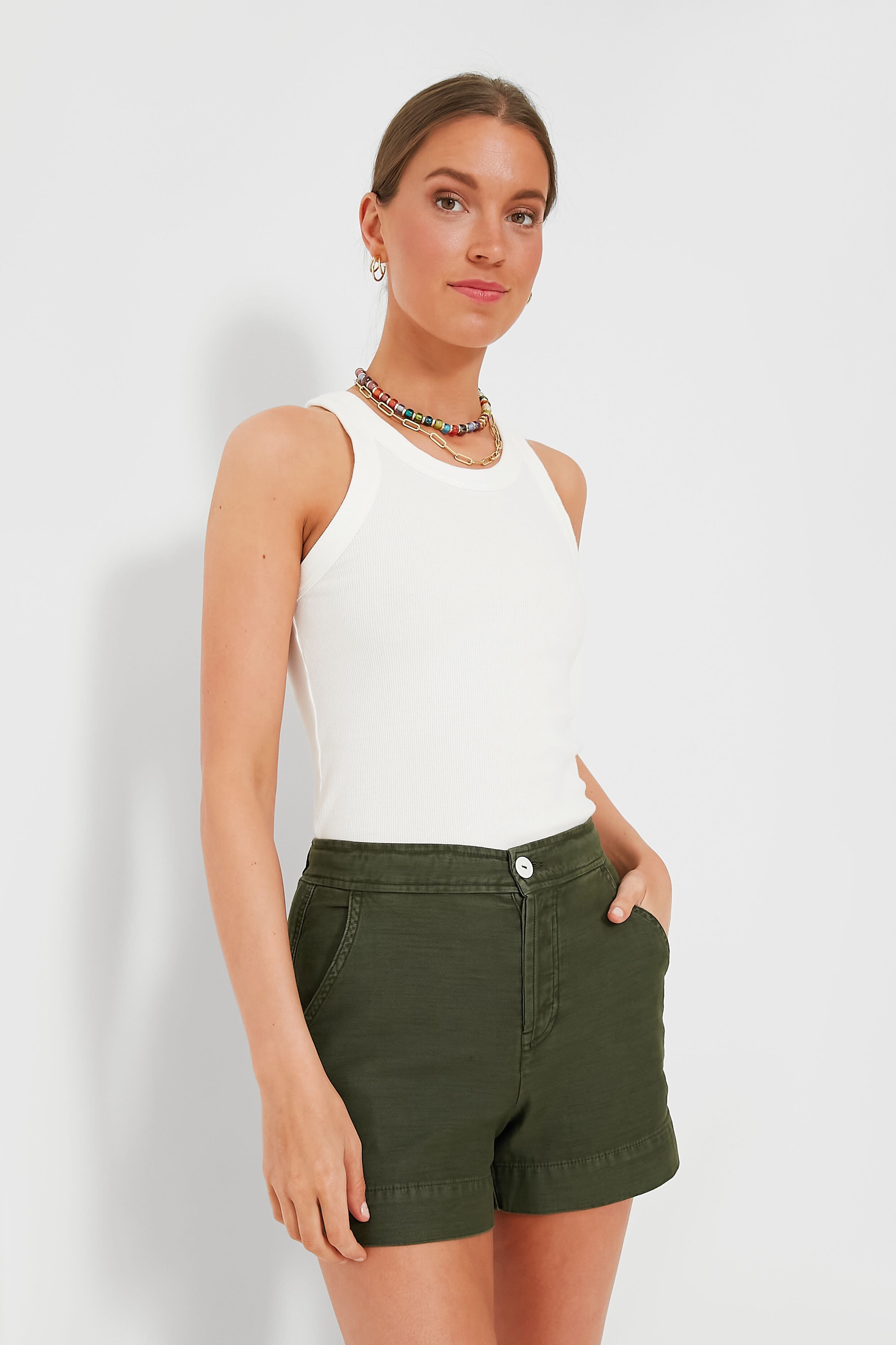 White Everyday Ribbed Tank-Get Girly