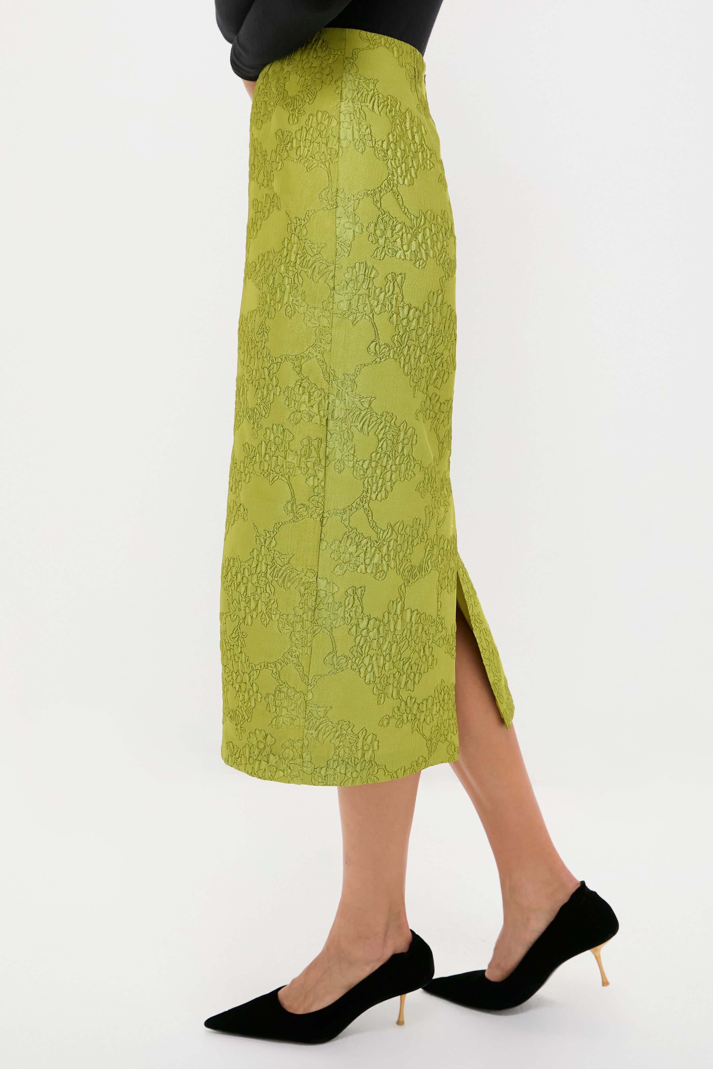 Brocade Metallic Ellington Skirt-Get Girly