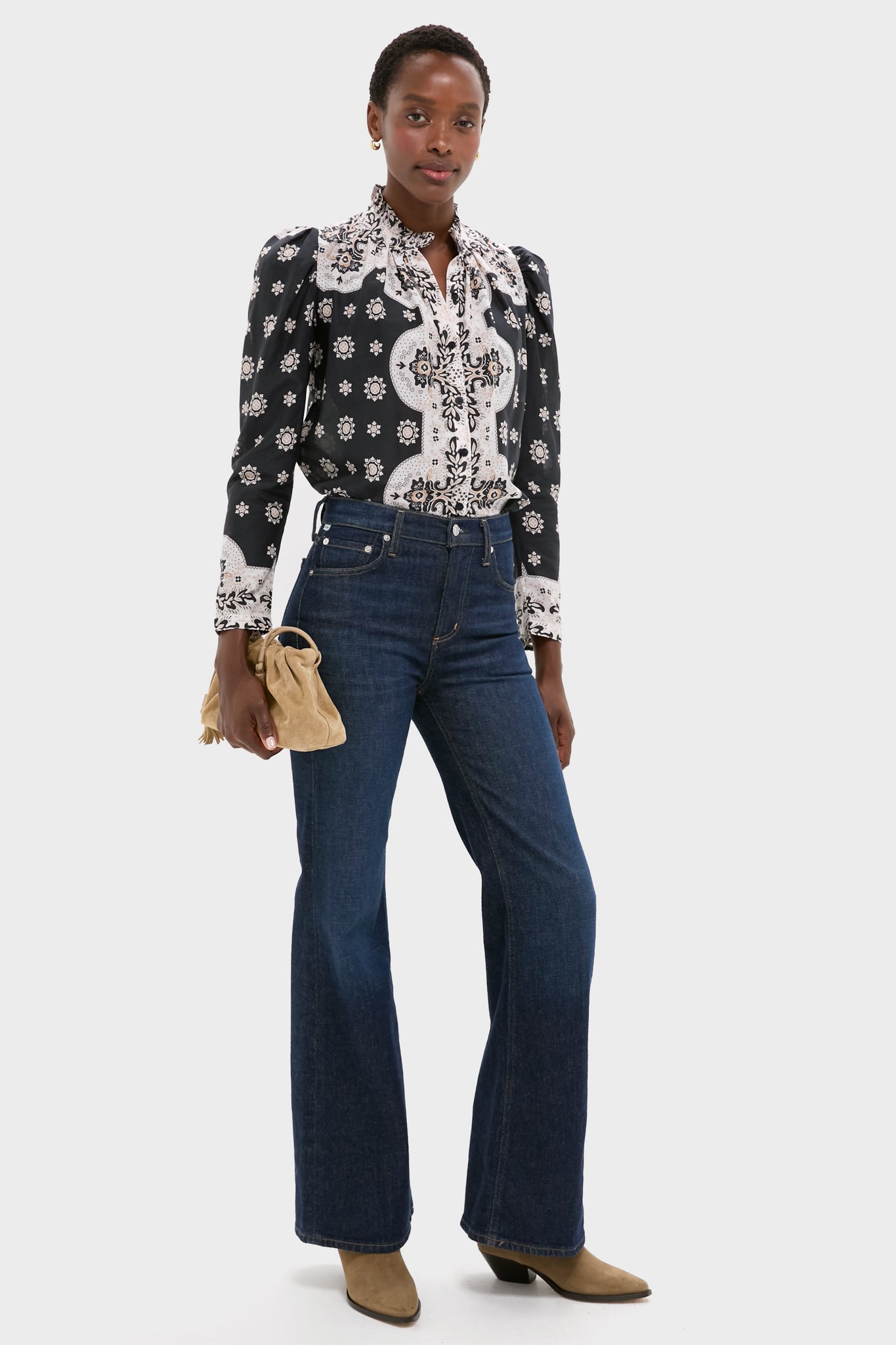 Black Bandana Artemis Bronco Shirt-Get Girly