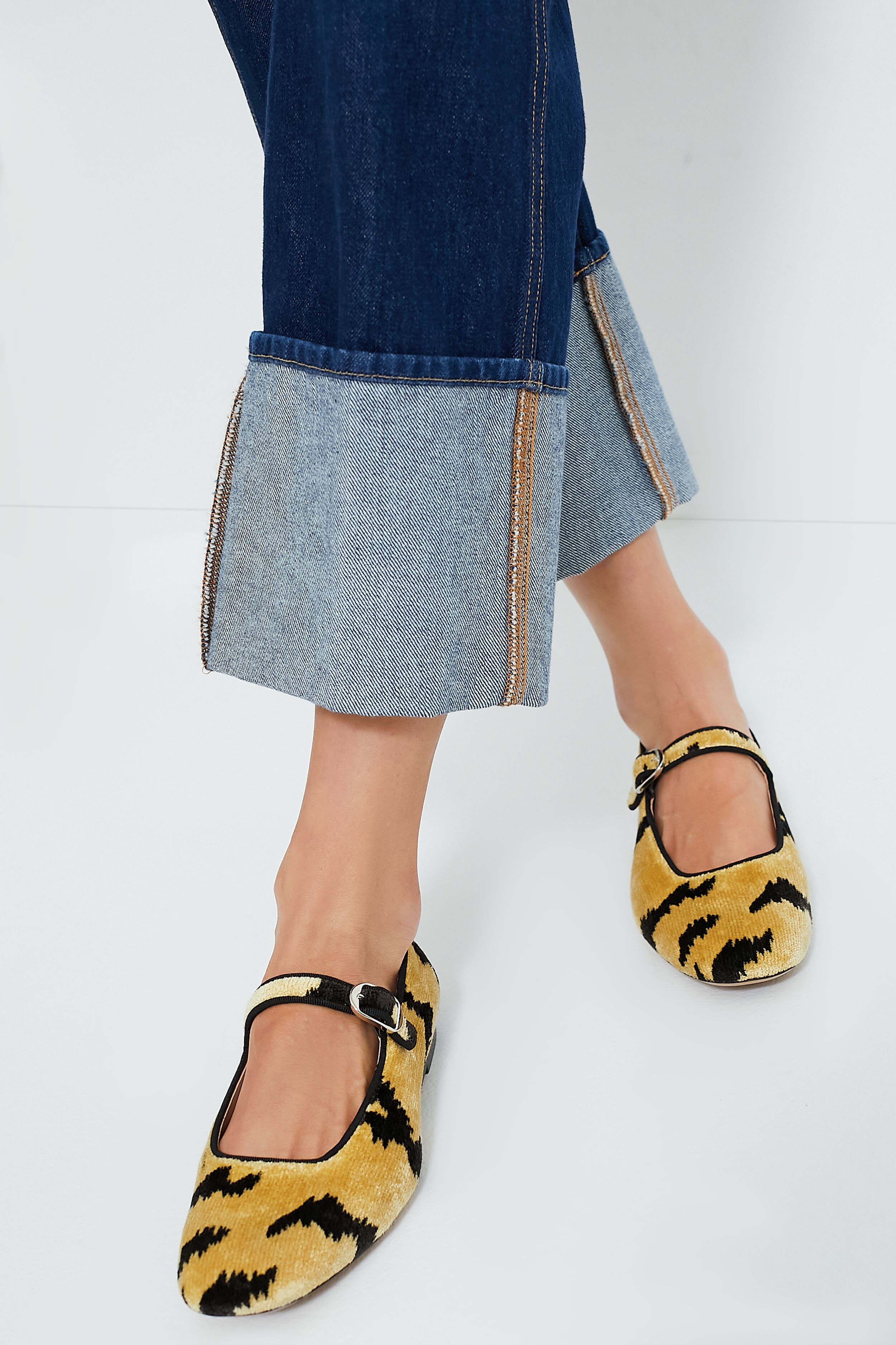 Tiger Classic Velvet Mary Janes-Get Girly