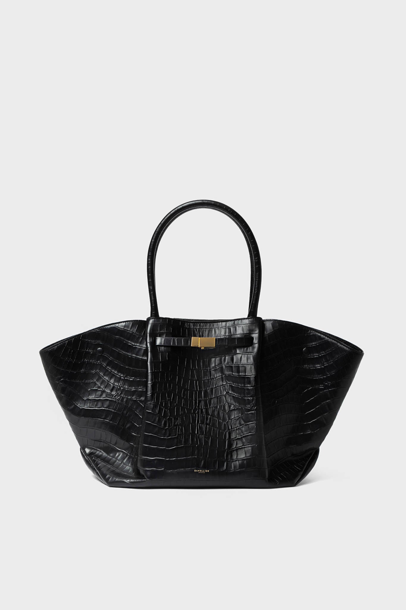 Black Croc New York Bag-Get Girly