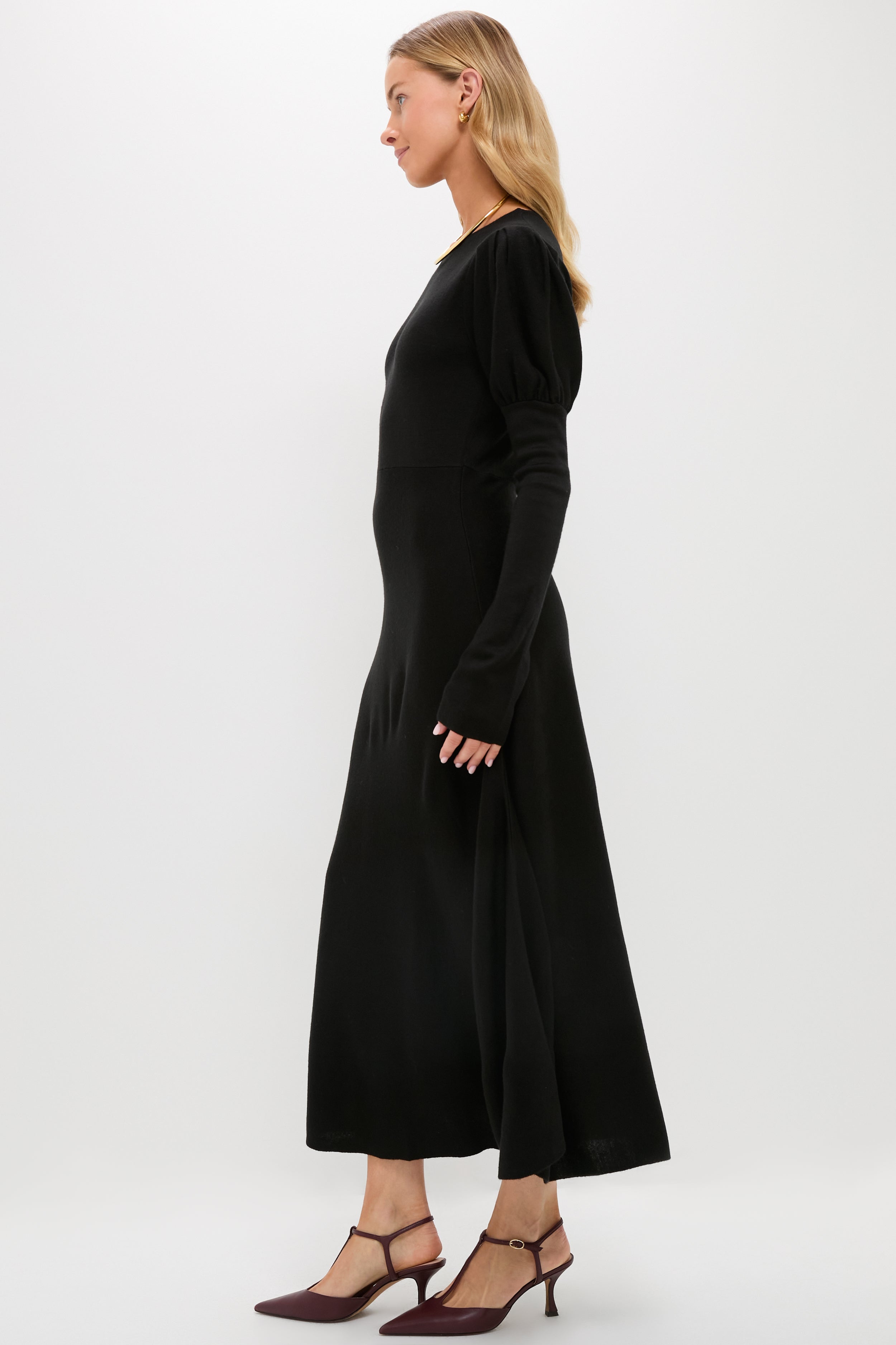 Black Brielle Sweater Dress-Get Girly