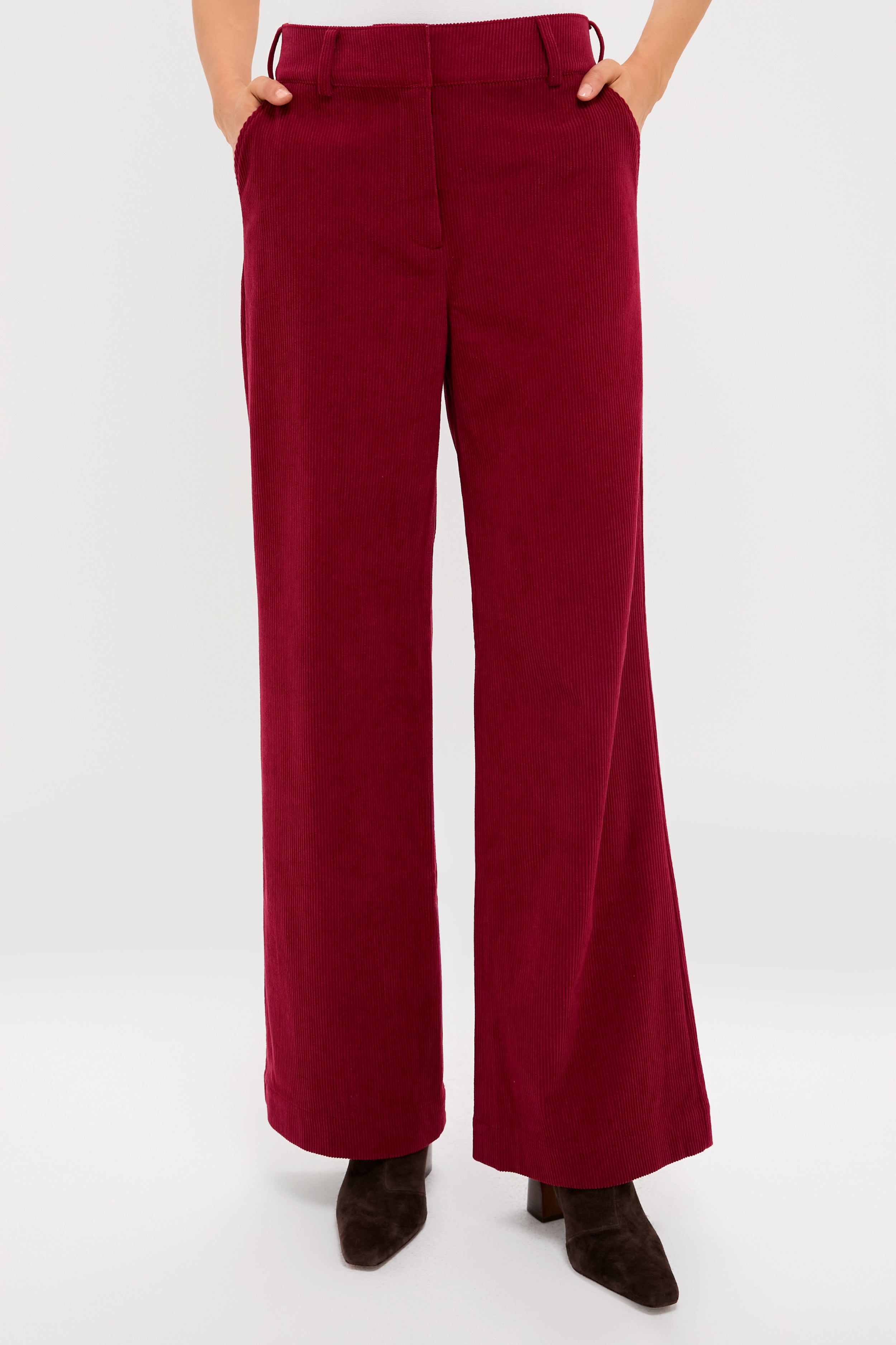 Winery Wide Wale Corduroy Hunter Pants-Get Girly