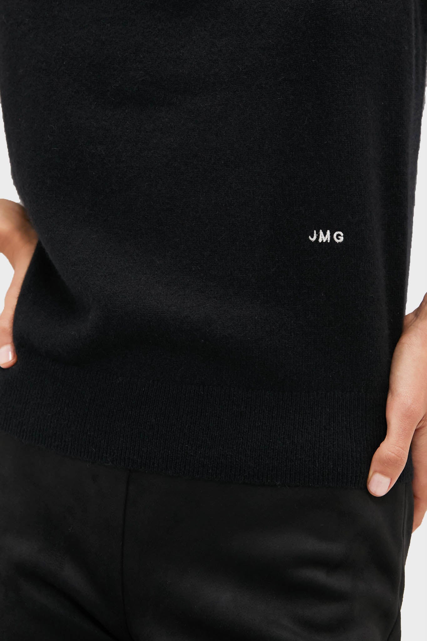 Black Cashmere Sleeveless Ava Shell-Get Girly