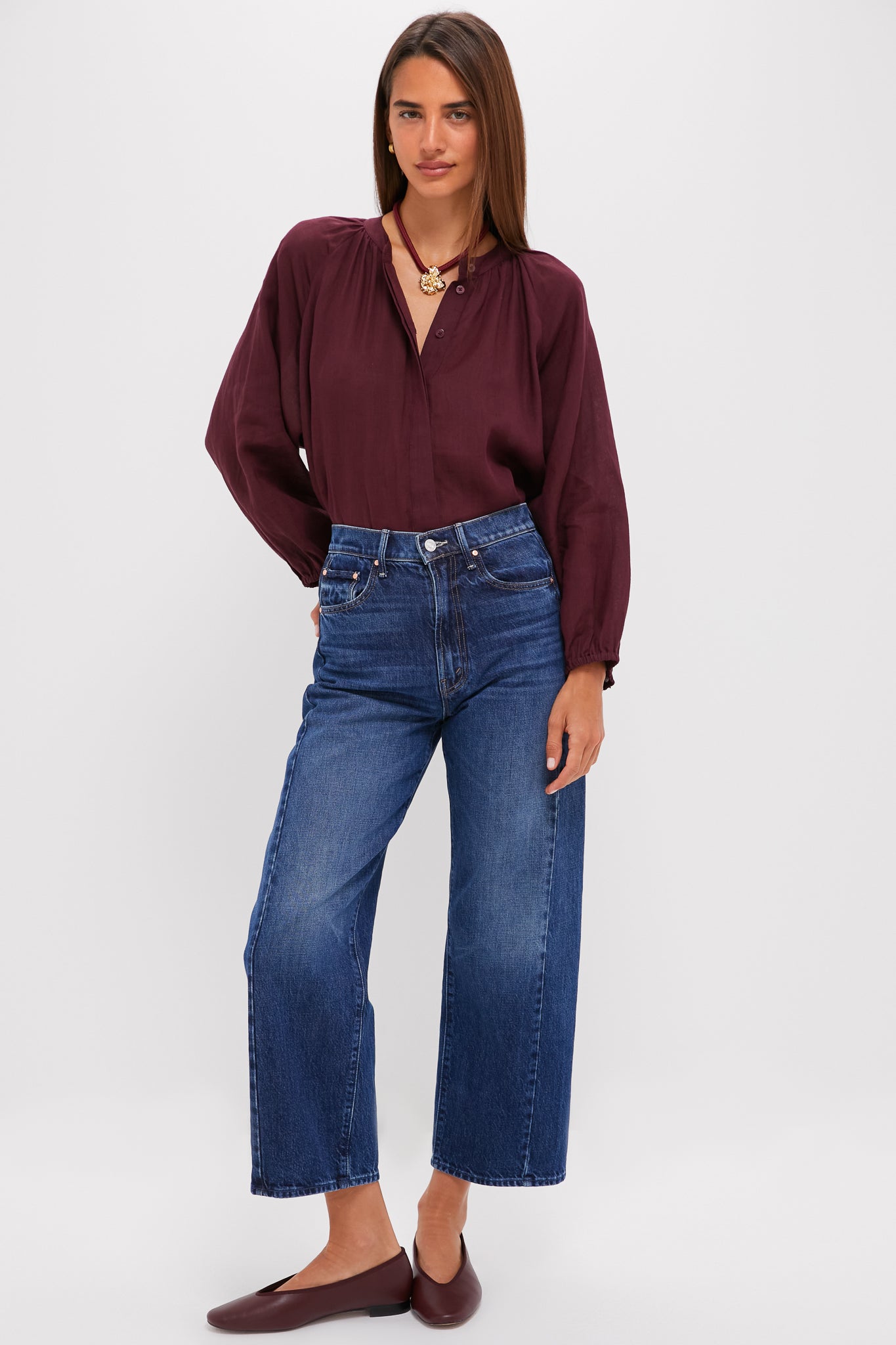 Winetasting Sawyer Blouse-Get Girly
