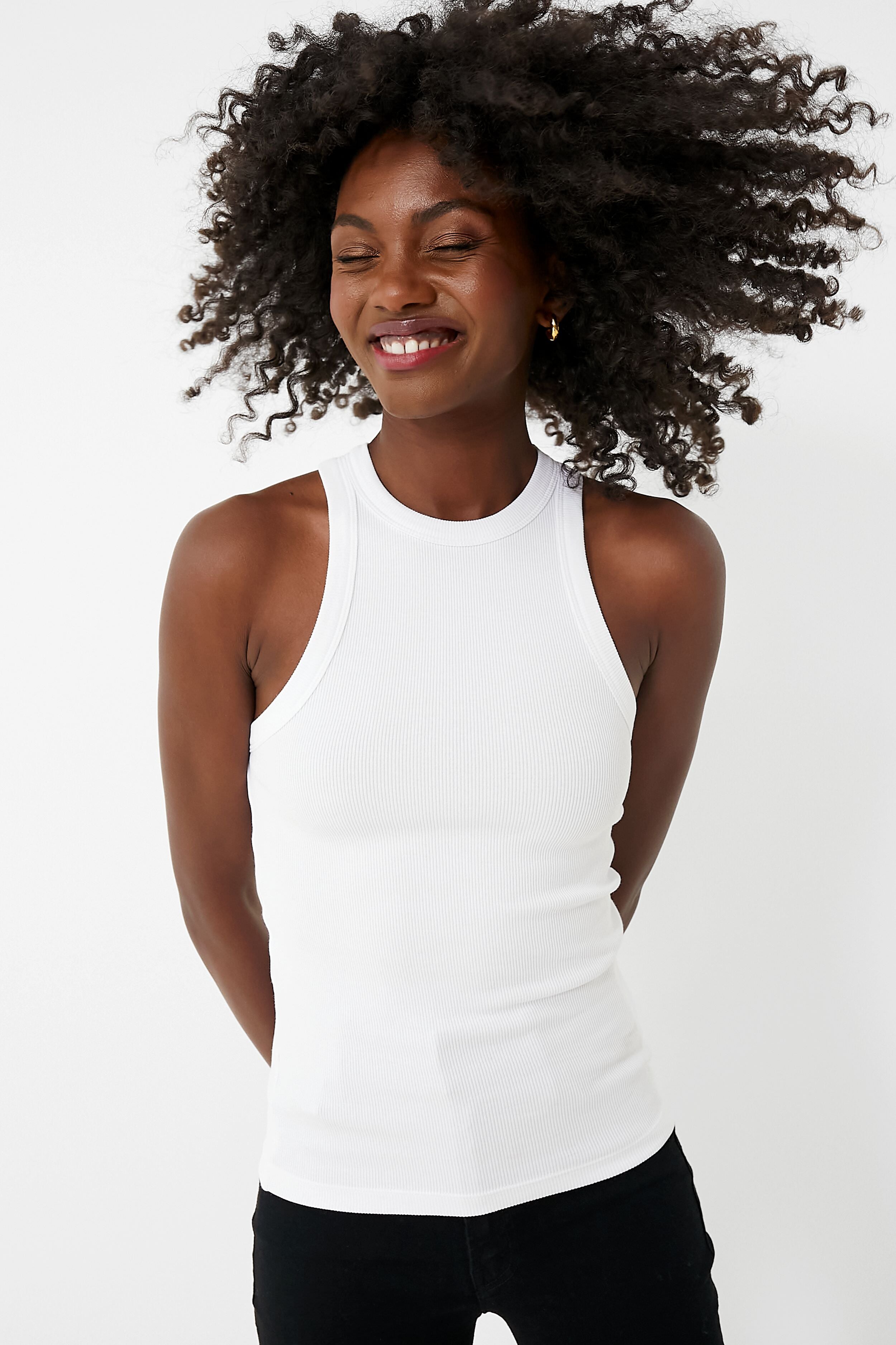 White Eva Tank-Get Girly