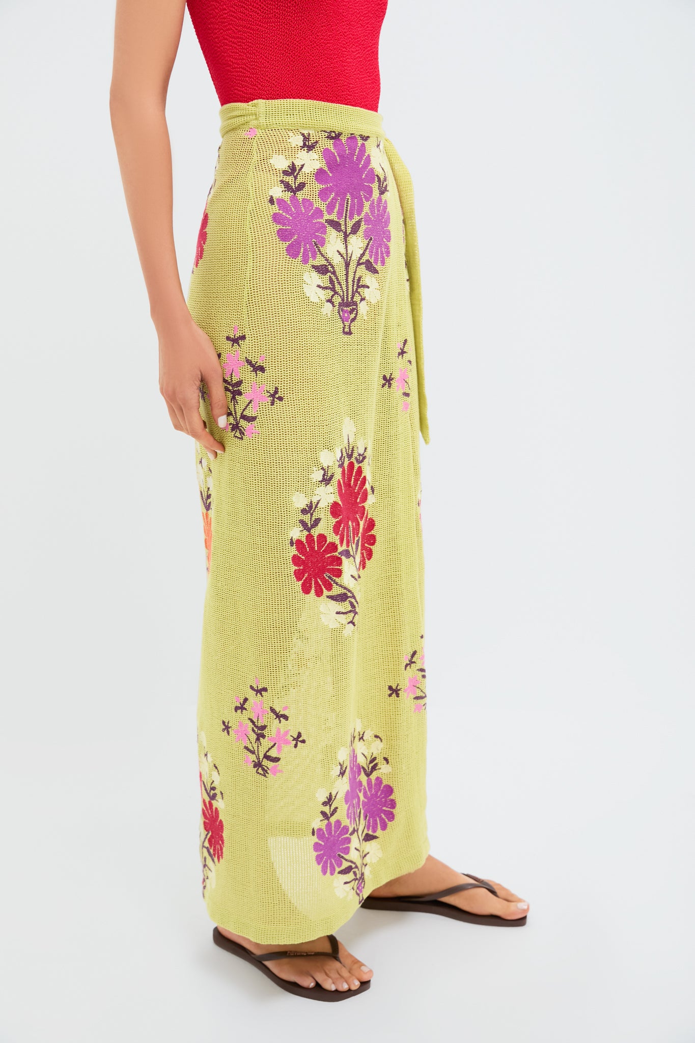 Chartreuse Eden Wrap Skirt-Get Girly