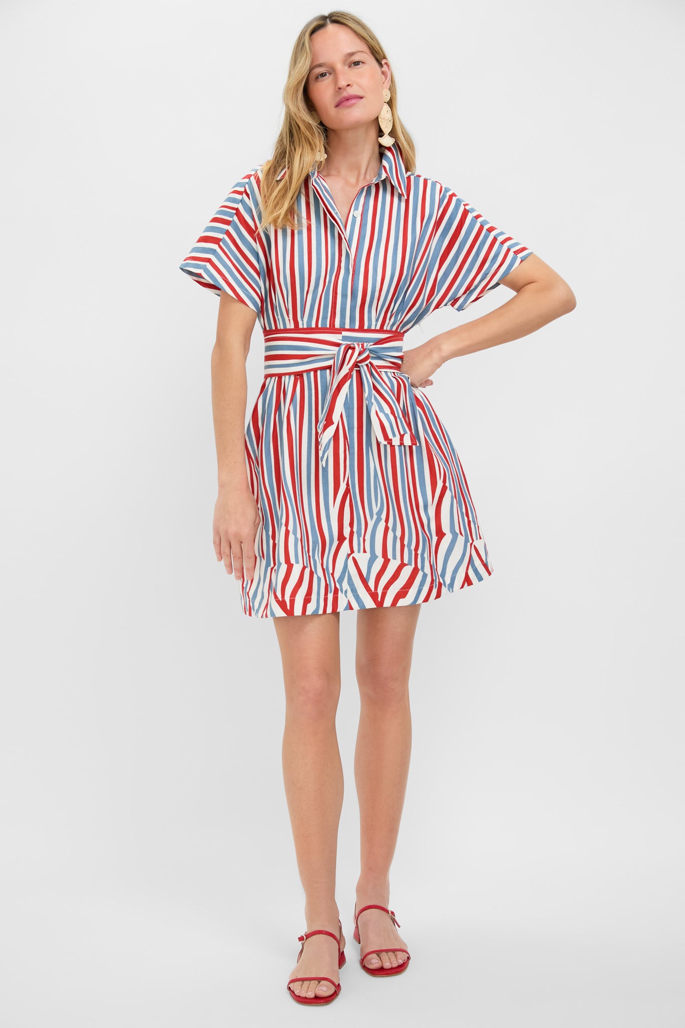 Americana Stripe Mini Callie Dress-Get Girly