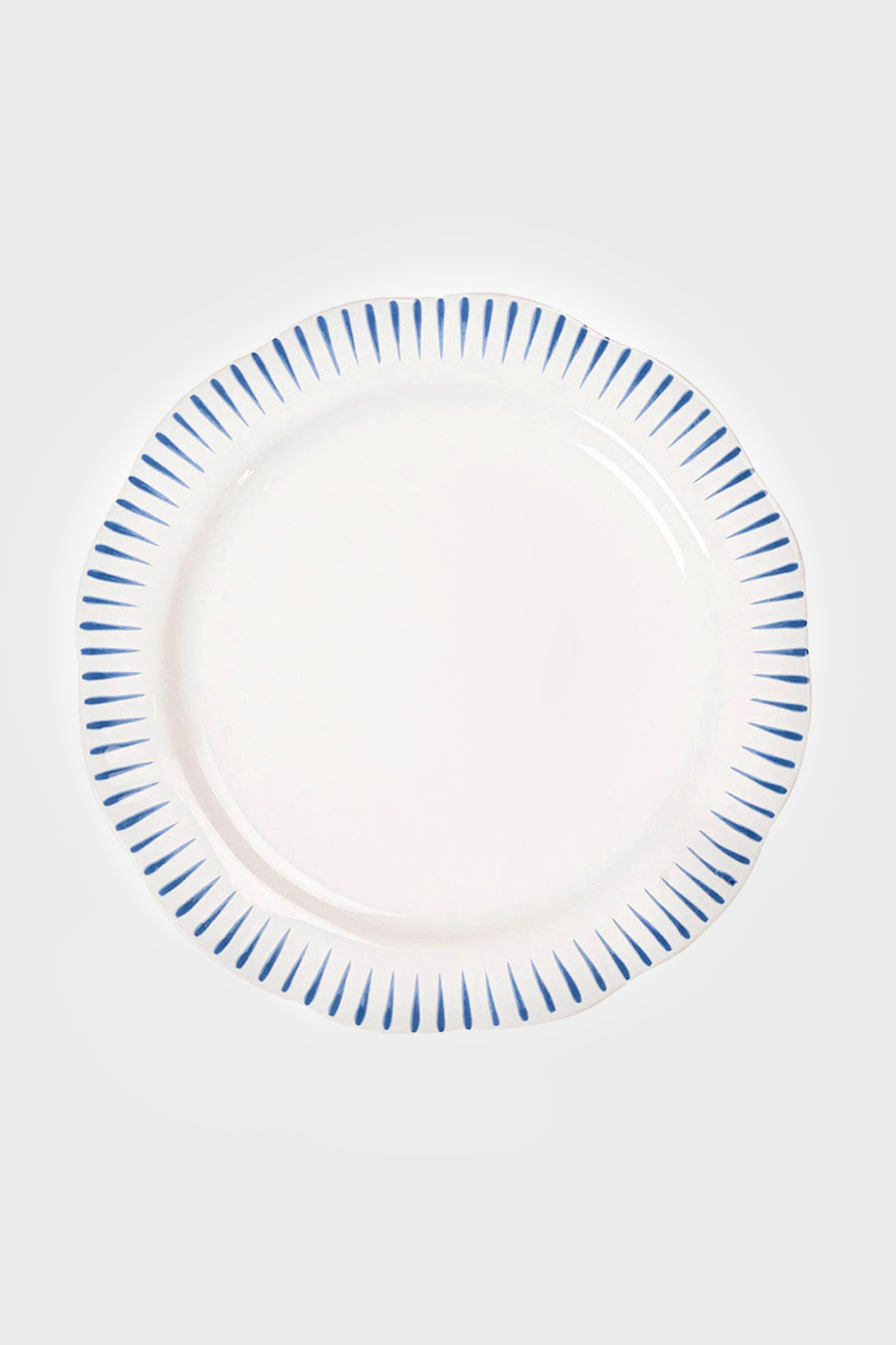 Delft Blue Sitio Stripe Salad Plate-Get Girly