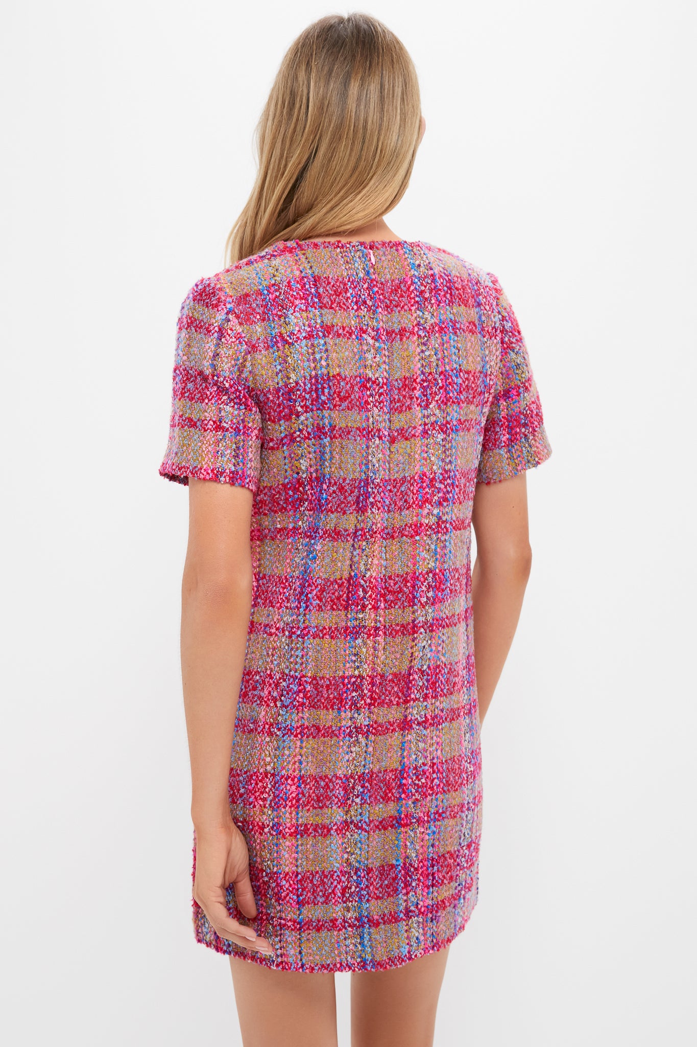 Pink Multi Tweed Eadie Mini Dress-Get Girly