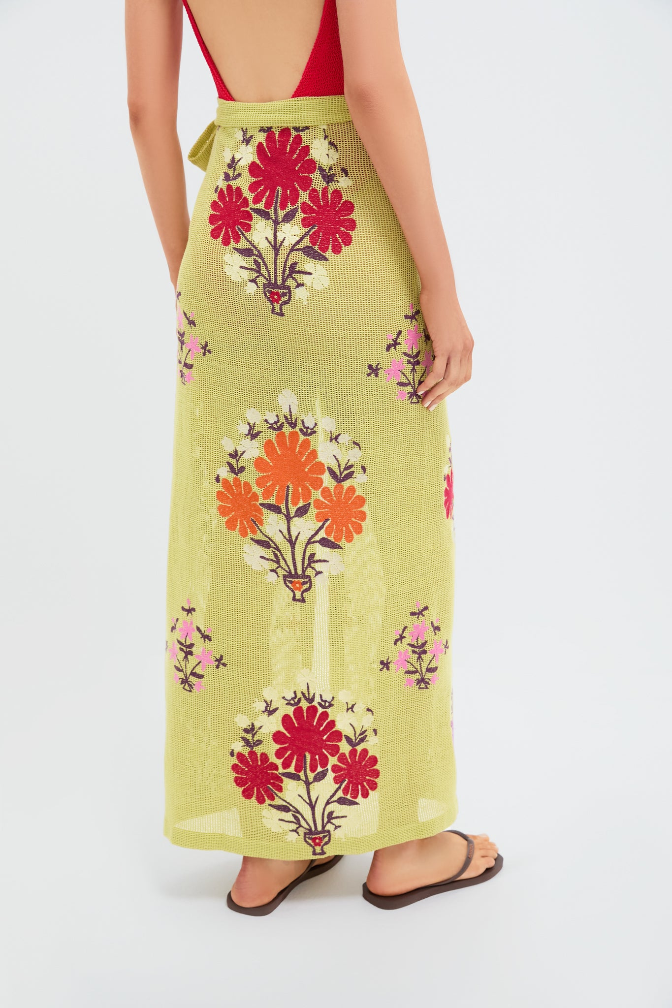 Chartreuse Eden Wrap Skirt-Get Girly