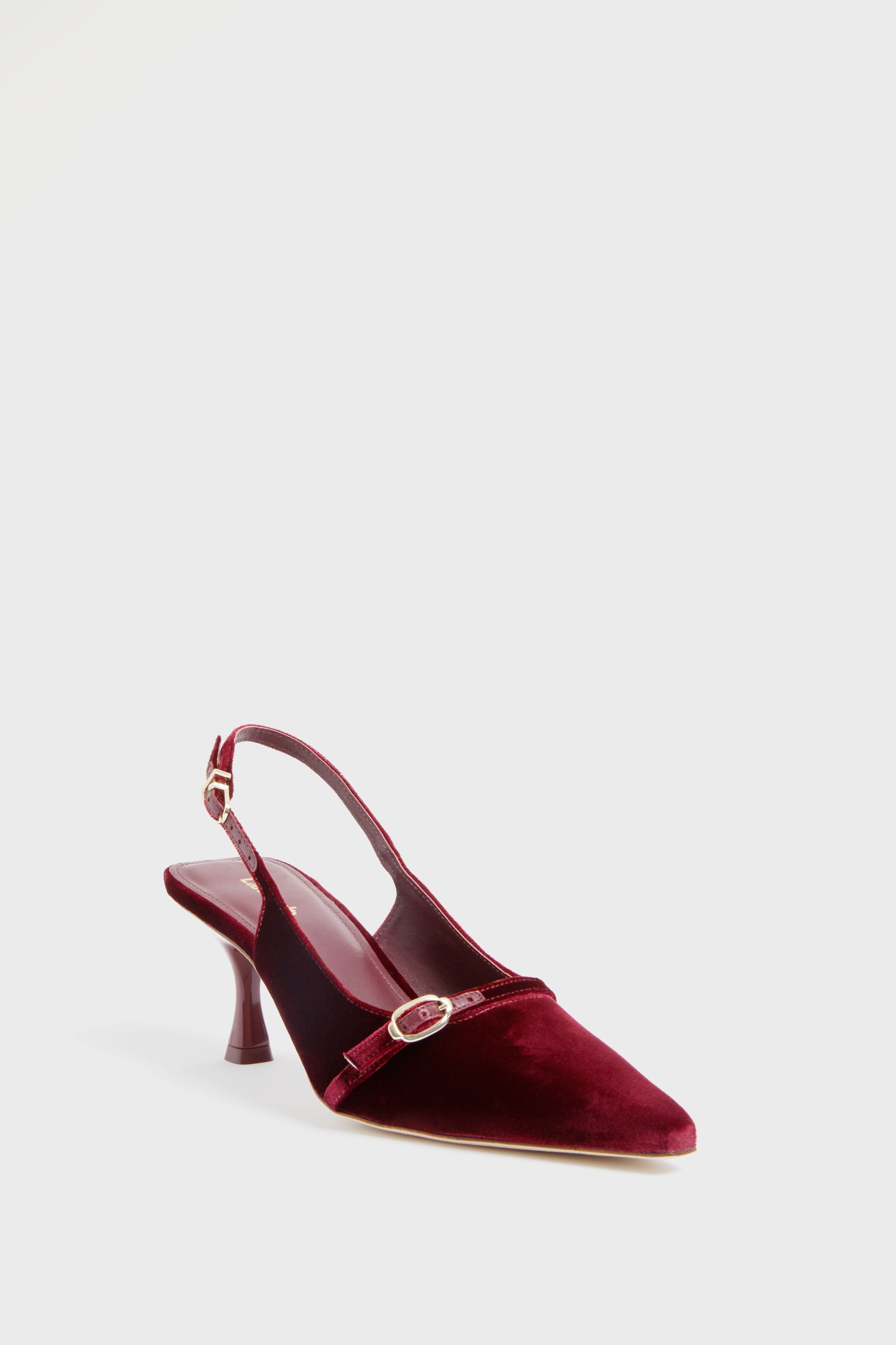 Wine Velvet Ines Heels-Get Girly