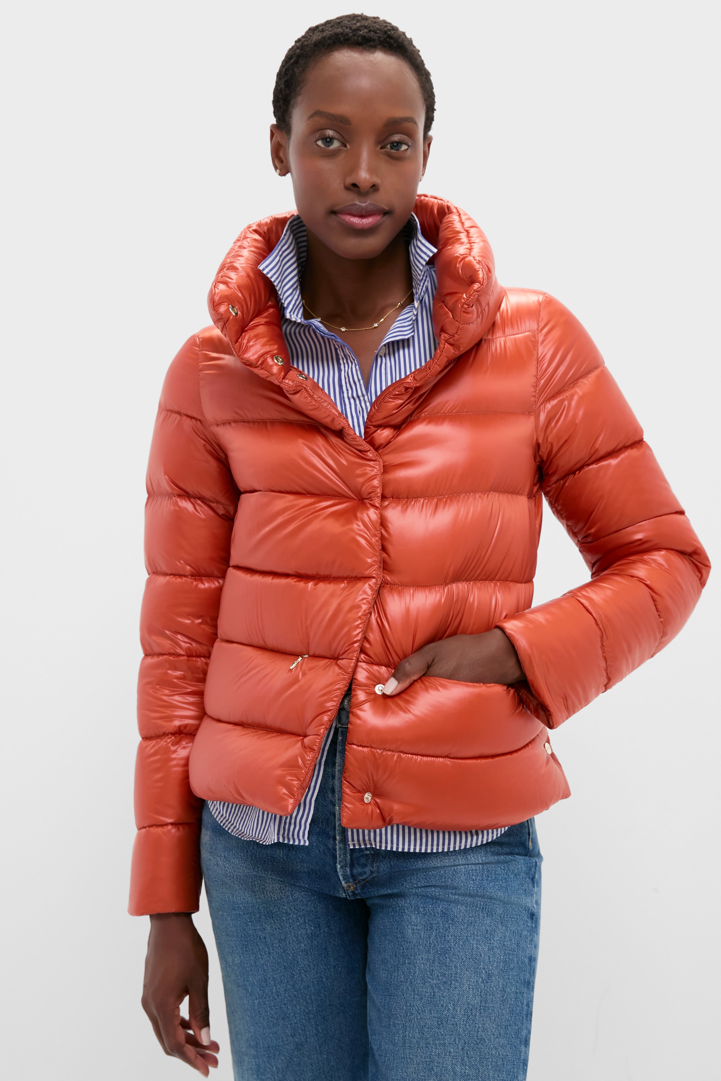 Arancione Nylon Ultralight Jacket-Get Girly