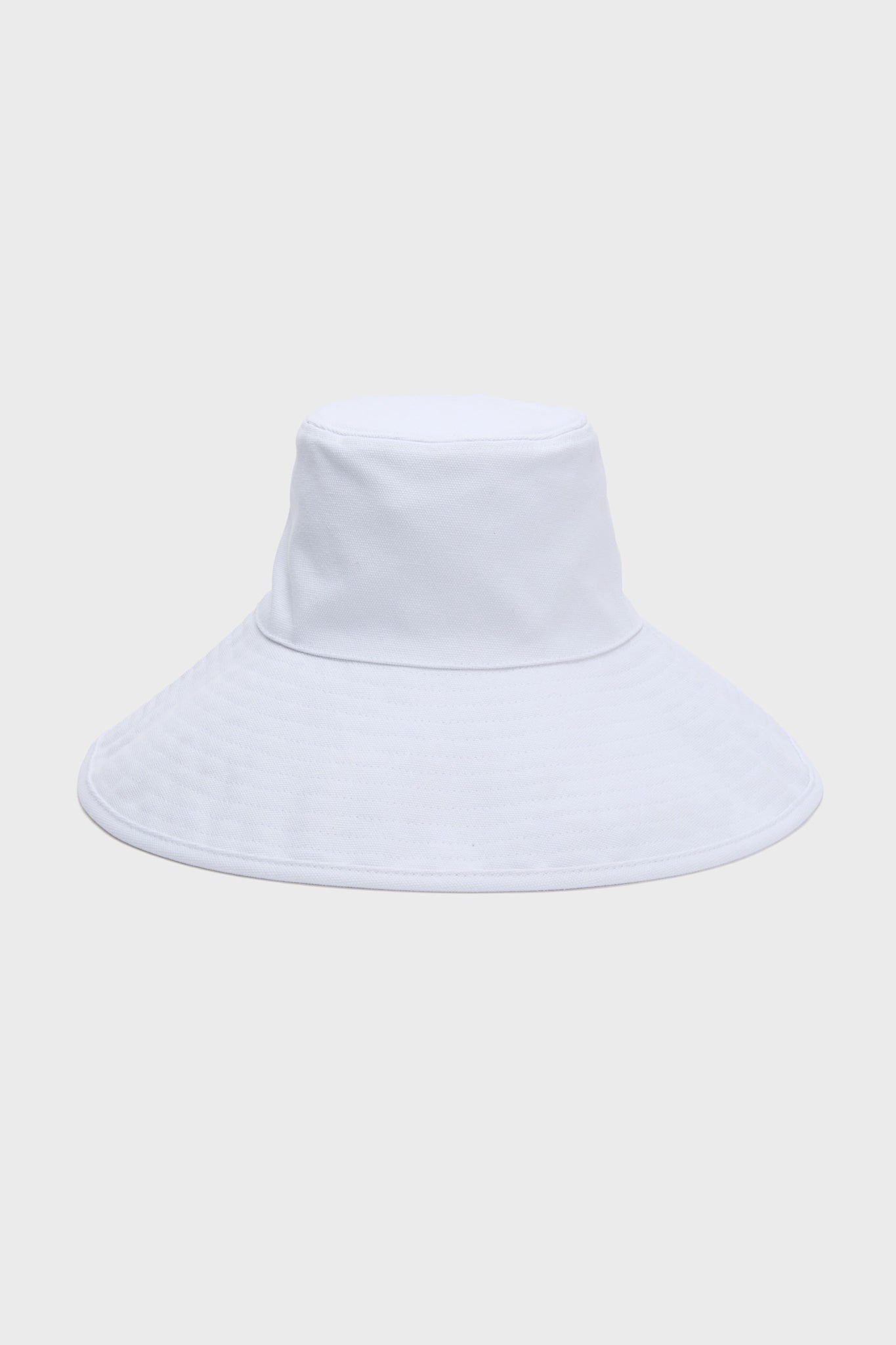 White Livvy Canvas Sunhat with Removable Chinstrap-Get Girly
