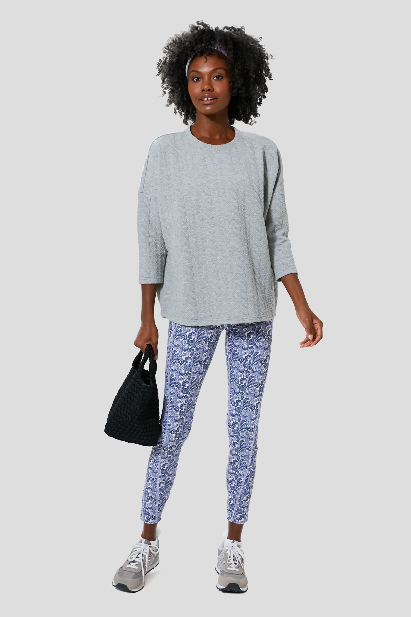 Gray Cable Ally Swing Sweatshirt-Get Girly